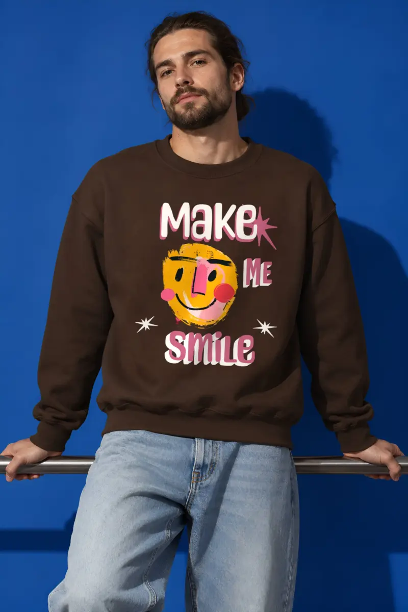 "Make Me Smile" Heavy Blend Unisex Crewneck Sweatshirt