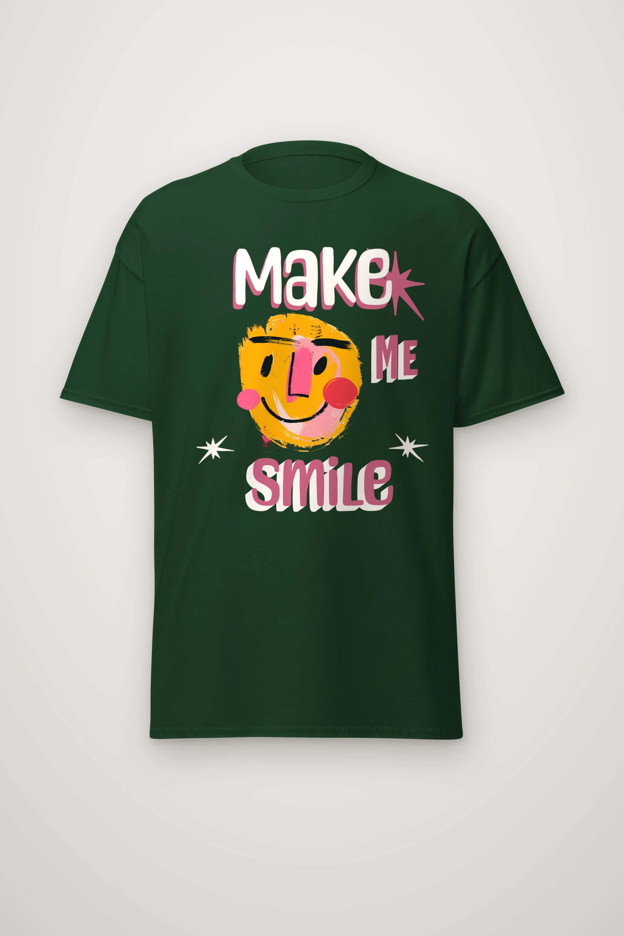 "Make Me Smile" Heavyweight Unisex Crewneck T-shirt