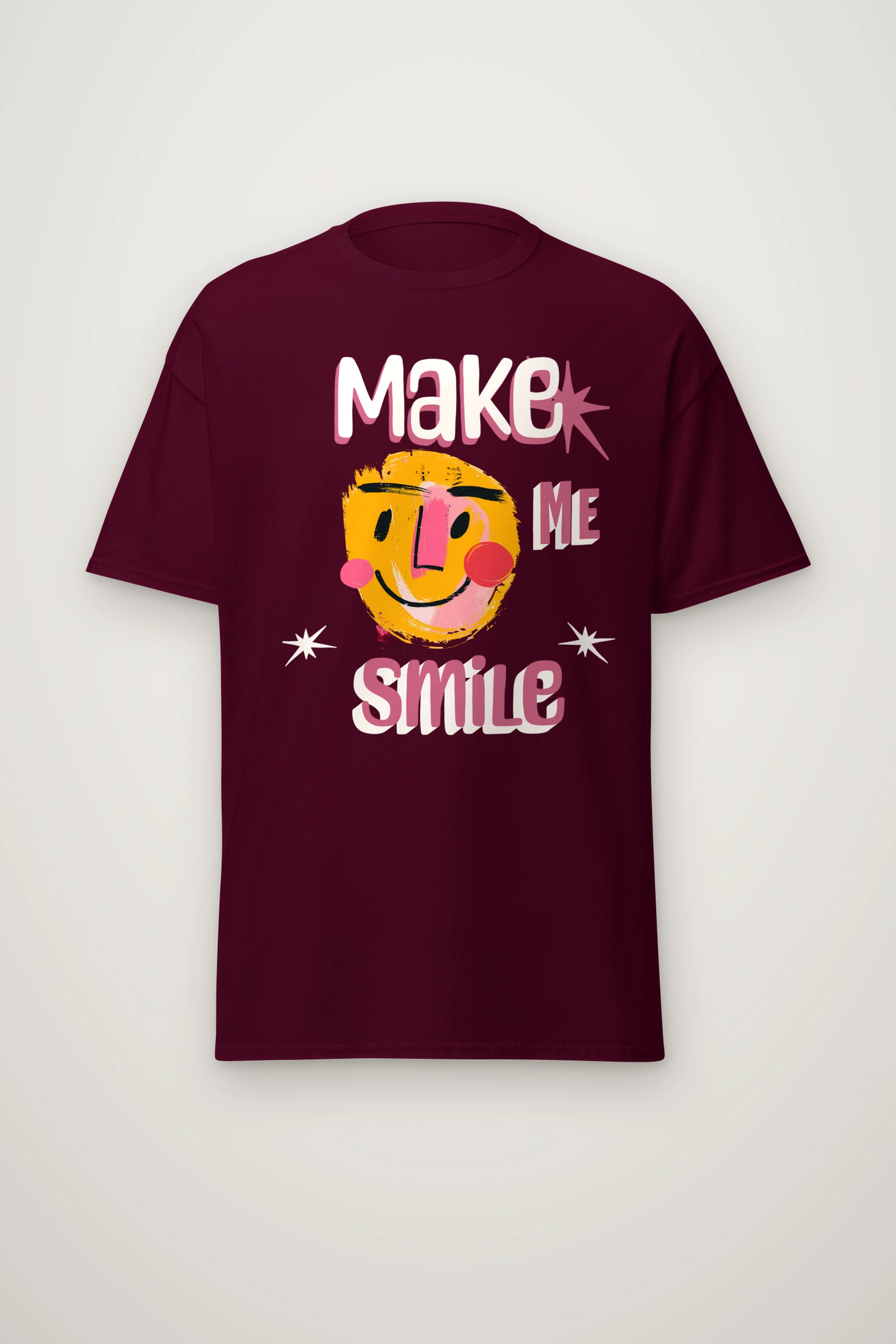 "Make Me Smile" Heavyweight Unisex Crewneck T-shirt