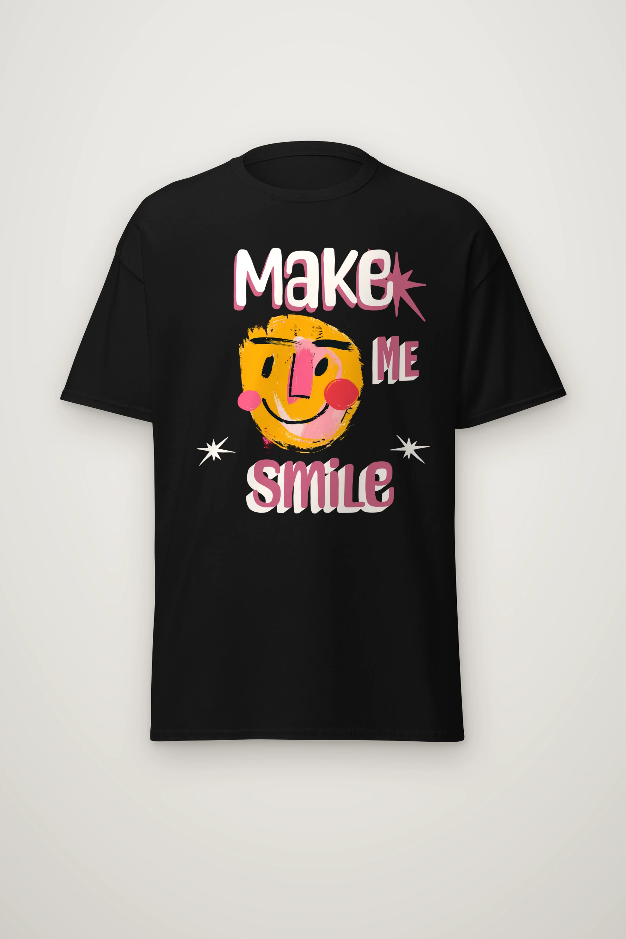 "Make Me Smile" Heavyweight Unisex Crewneck T-shirt