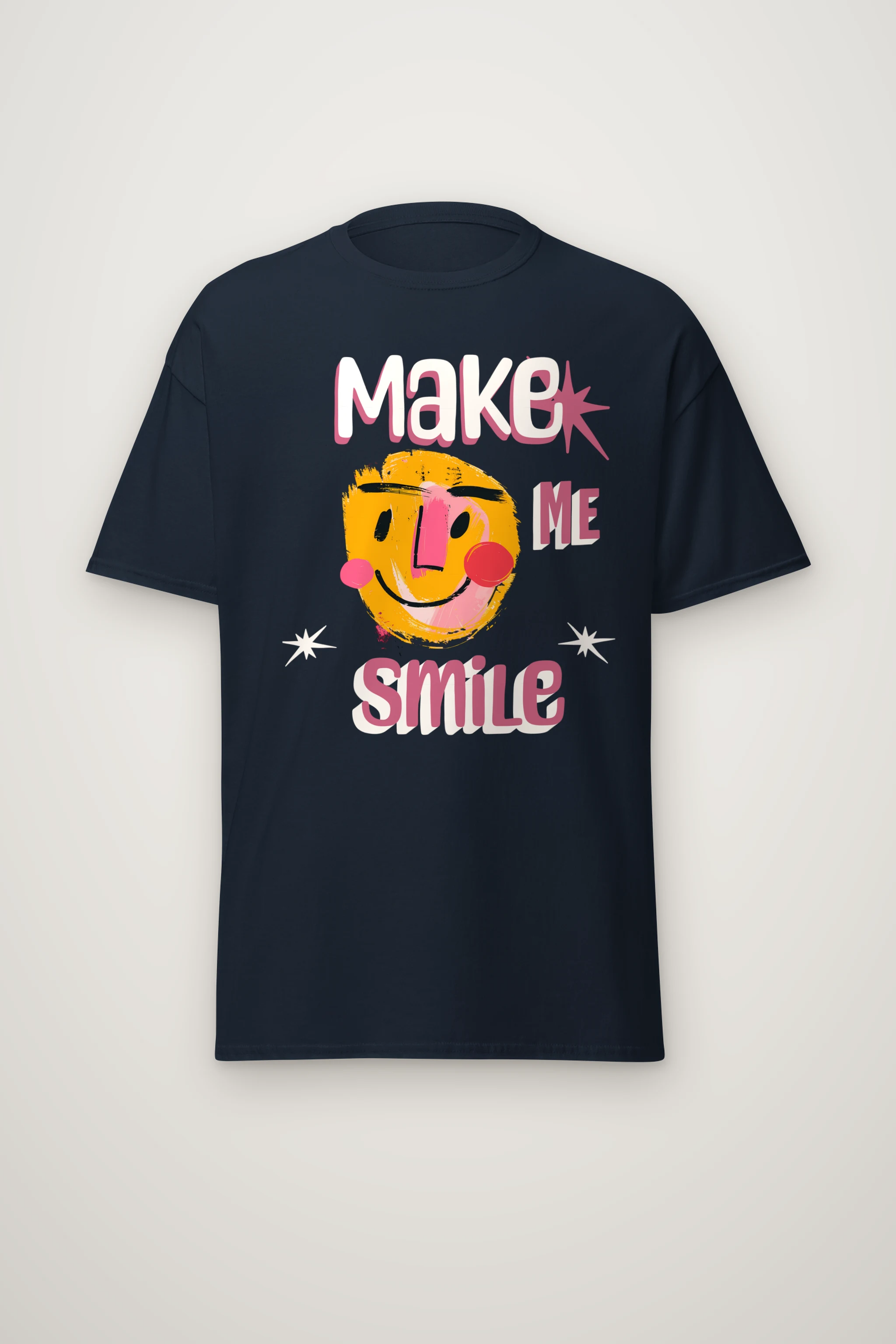 "Make Me Smile" Heavyweight Unisex Crewneck T-shirt