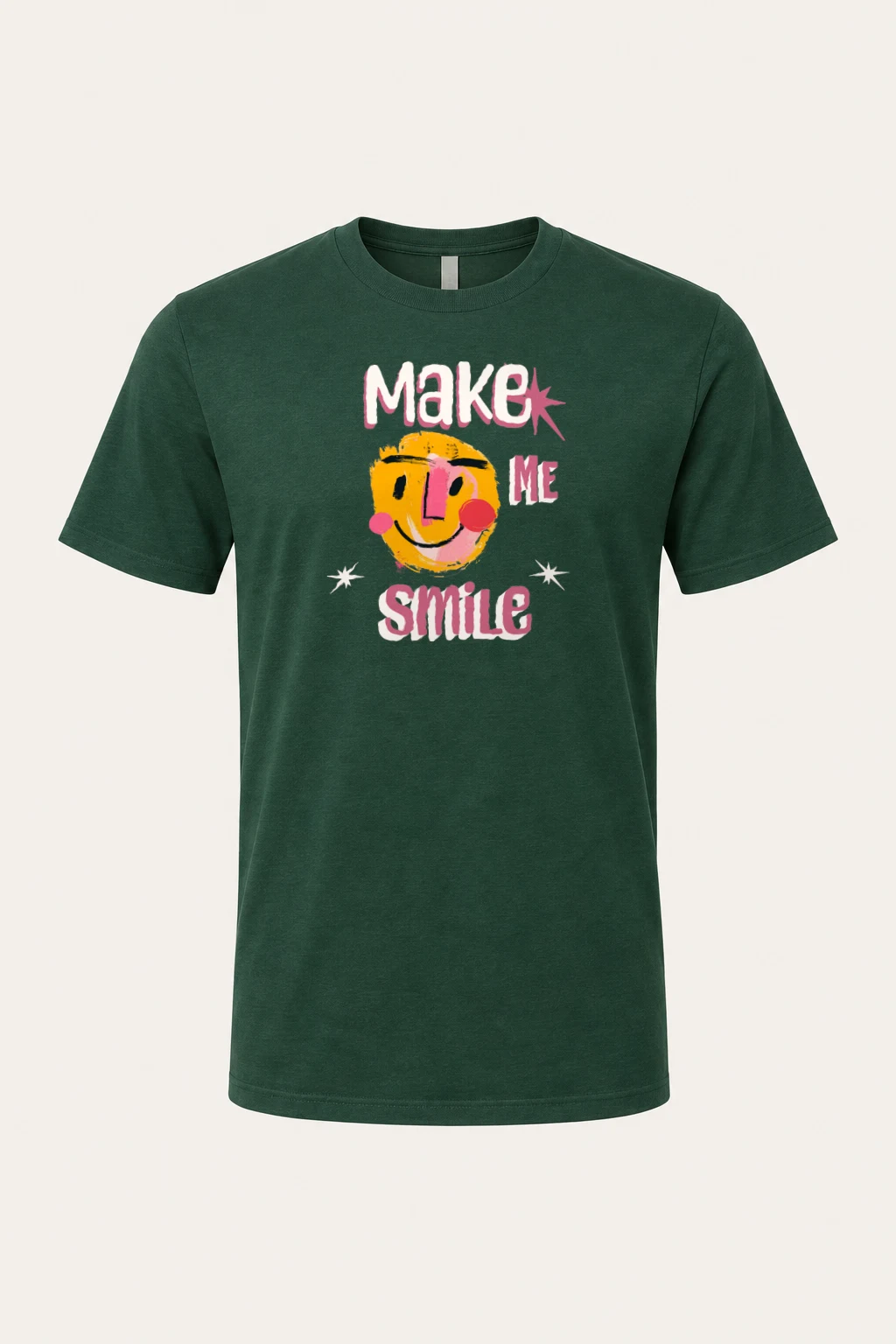 "Make Me Smile" Heavyweight Unisex Crewneck T-shirt | Gildan 5000