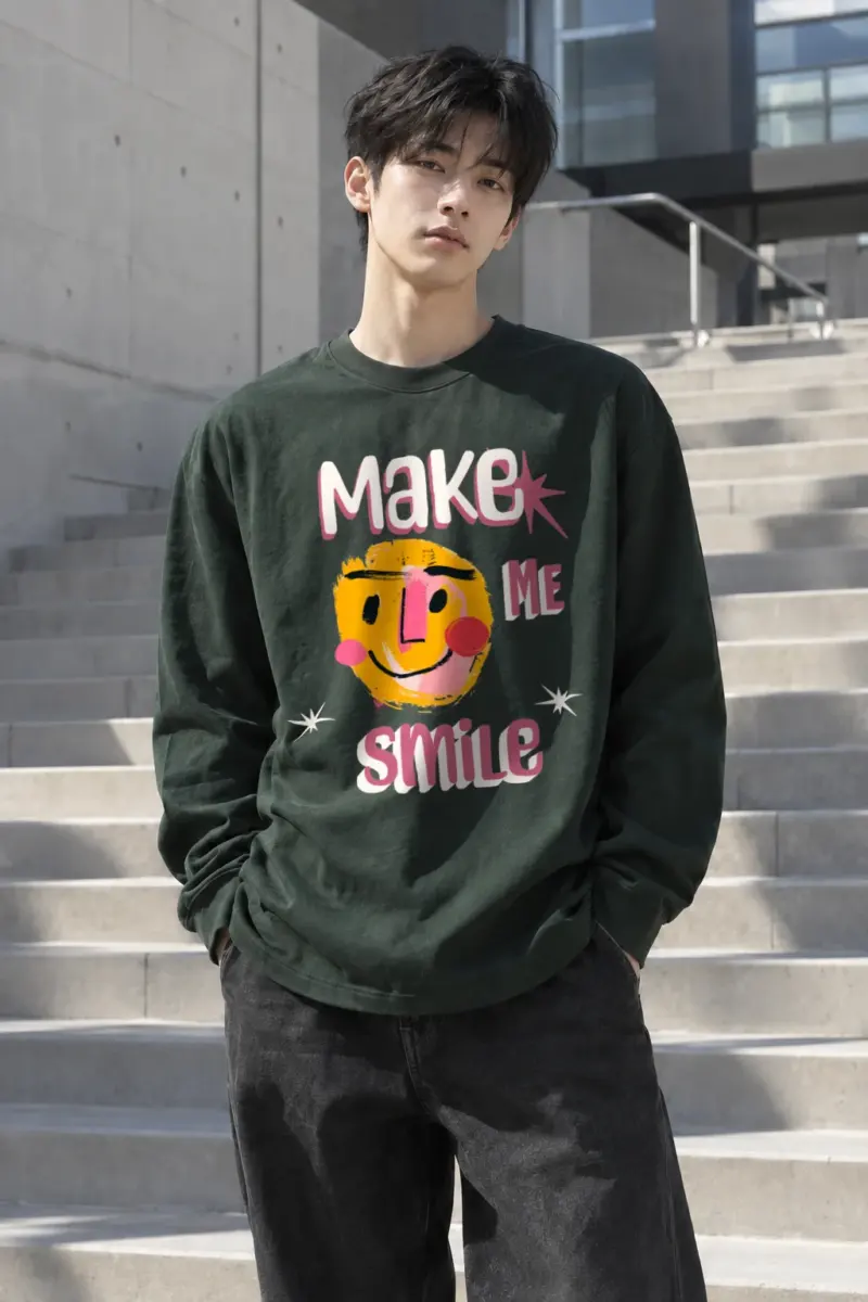 "Make Me Smile" Unisex Longsleeve T-shirt | Gildan 2400