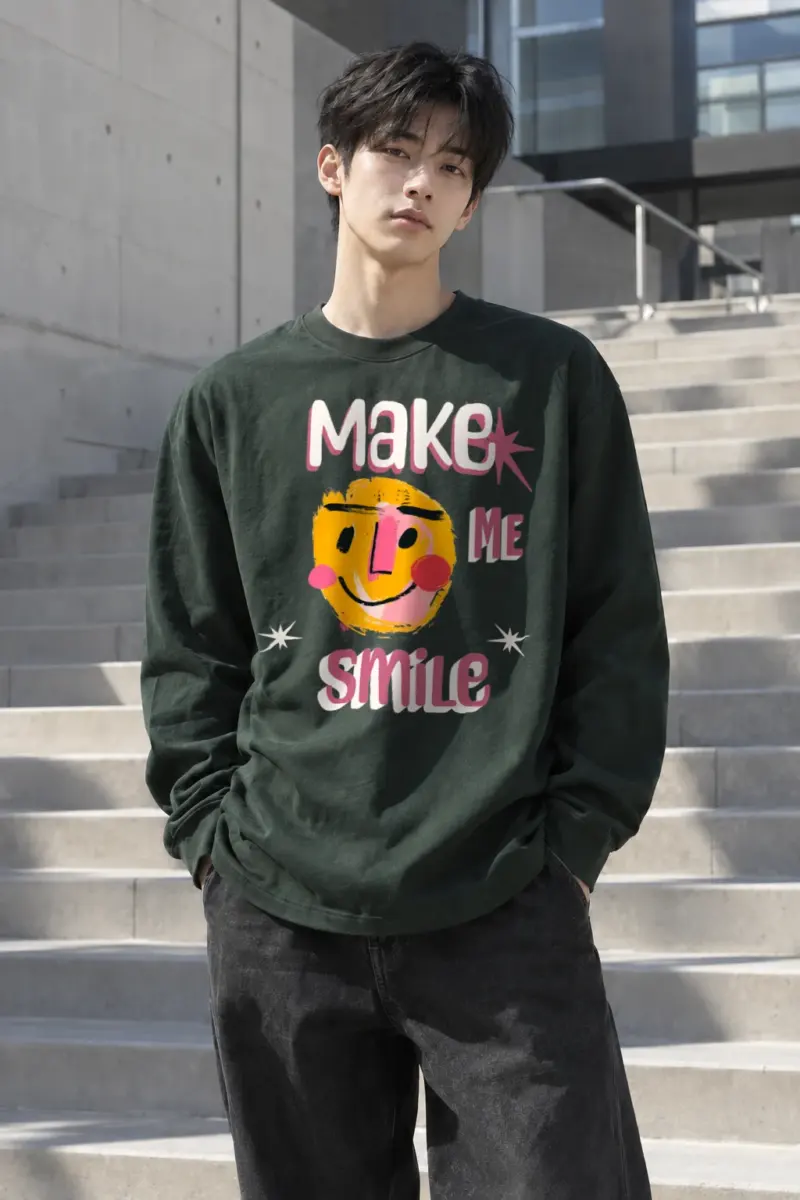 “Make Me Smile” Unisex Longsleeve T-shirt | Gildan 2400