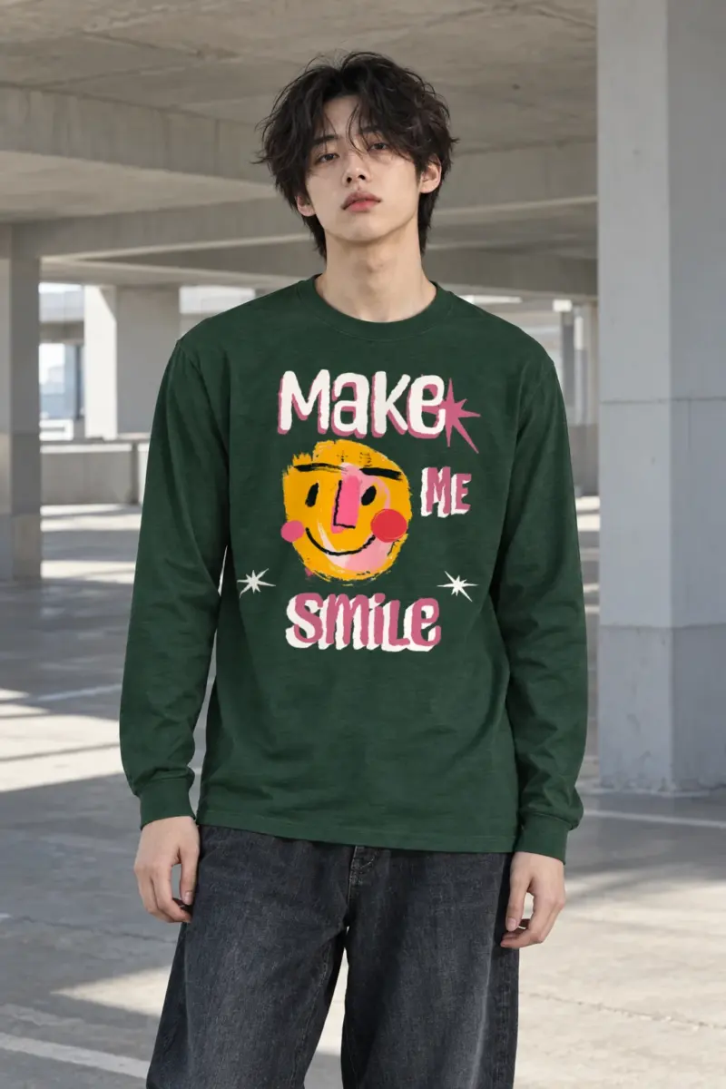 "Make Me Smile" Unisex Longsleeve T-shirt | Gildan 2400