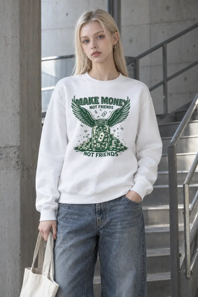 "Make Money Not Friends" Heavy Blend Unisex Crewneck Sweatshirt