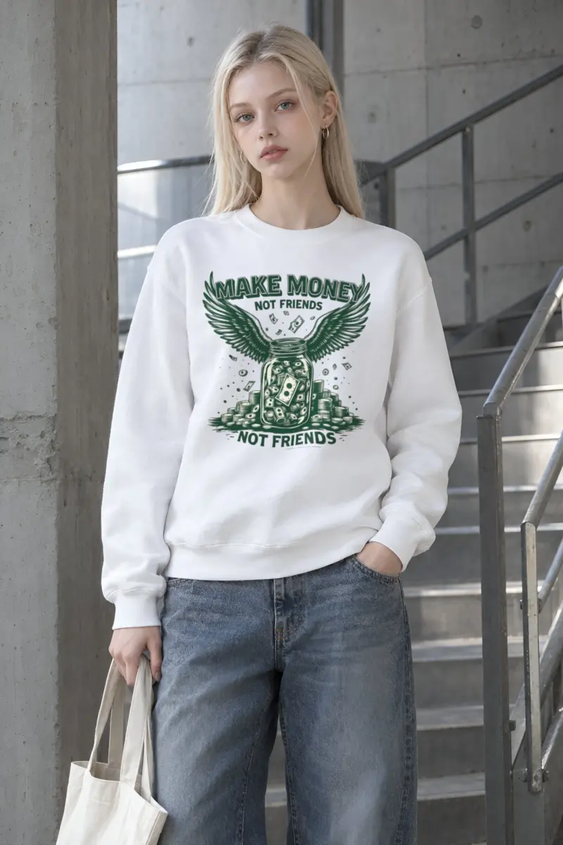 "Make Money Not Friends" Heavy Blend Unisex Crewneck Sweatshirt