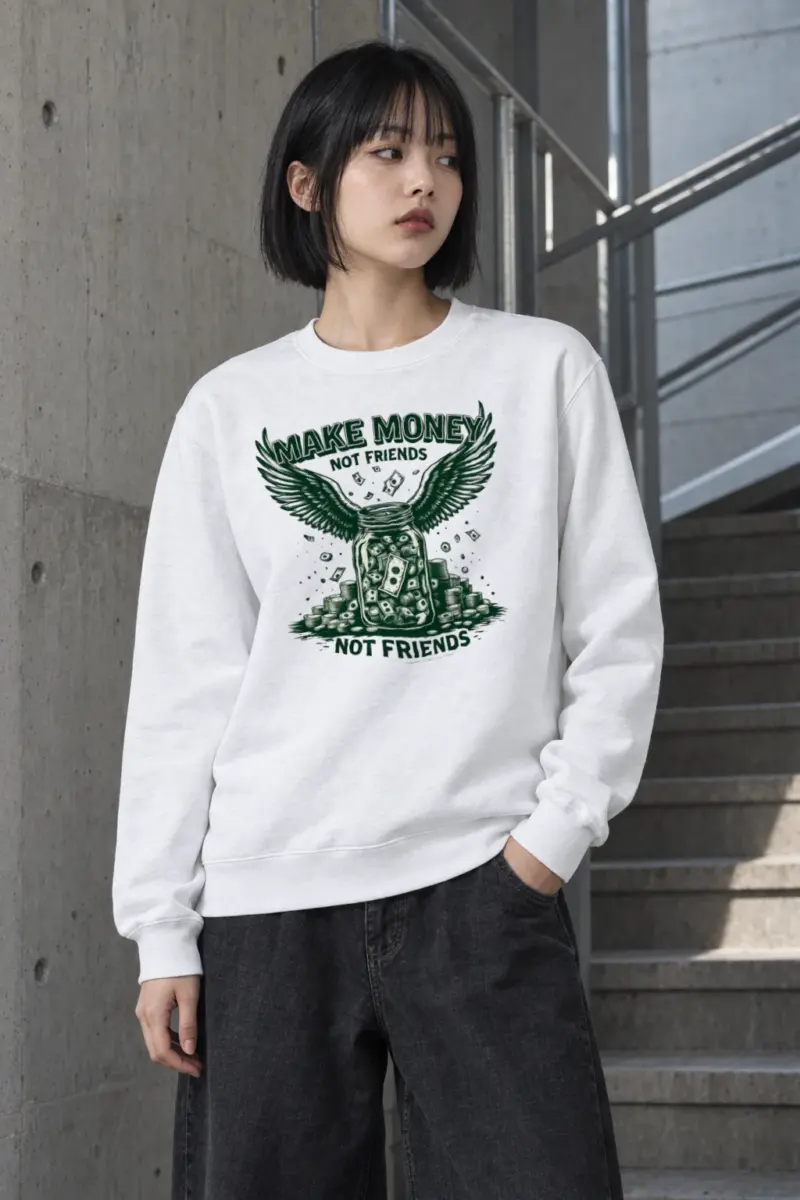 "Make Money Not Friends" Heavy Blend Unisex Crewneck Sweatshirt