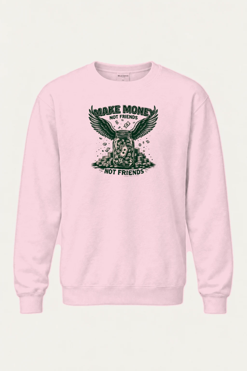 "Make Money Not Friends" Heavy Blend Unisex Crewneck Sweatshirt | Gildan 18000