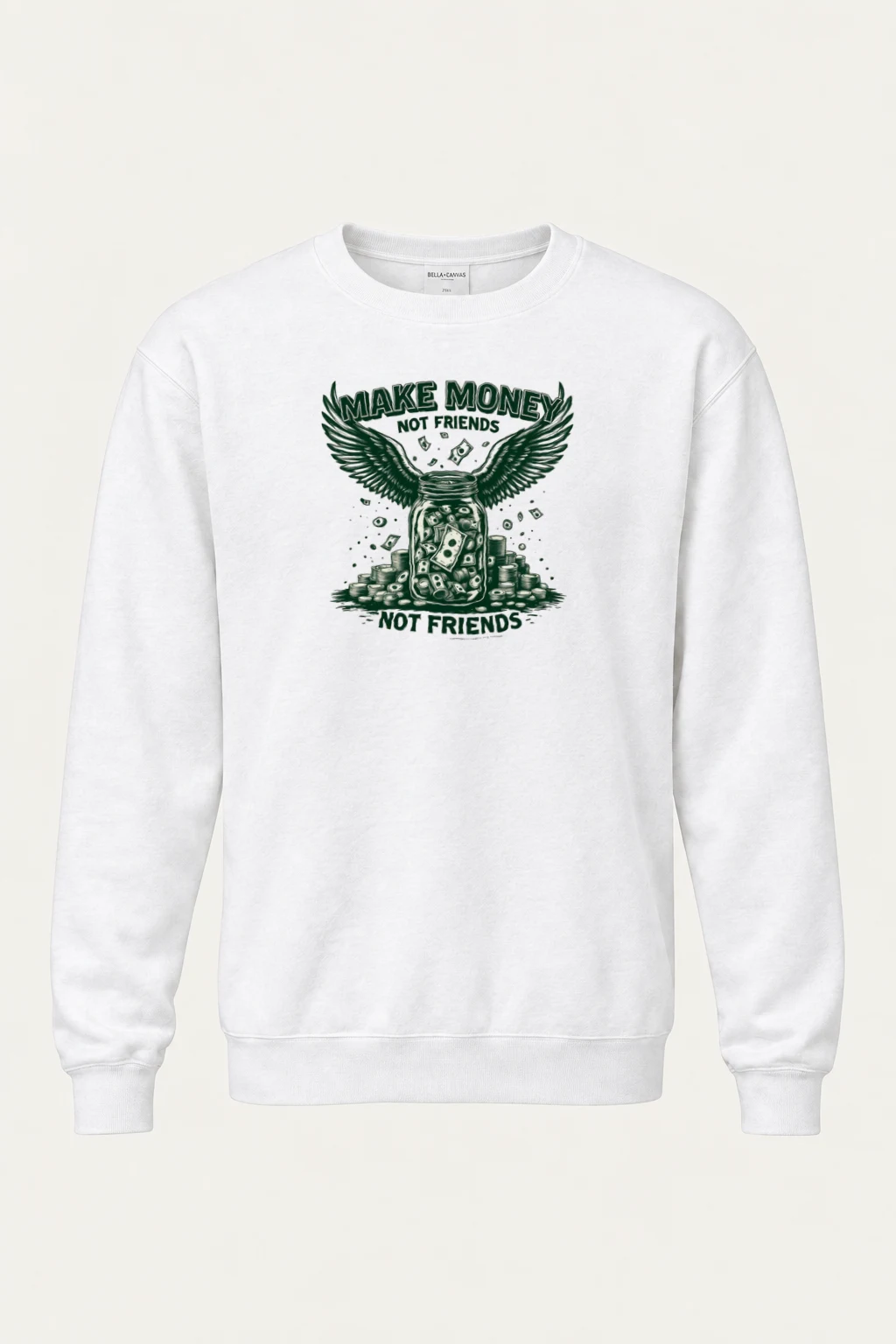 "Make Money Not Friends" Heavy Blend Unisex Crewneck Sweatshirt | Gildan 18000