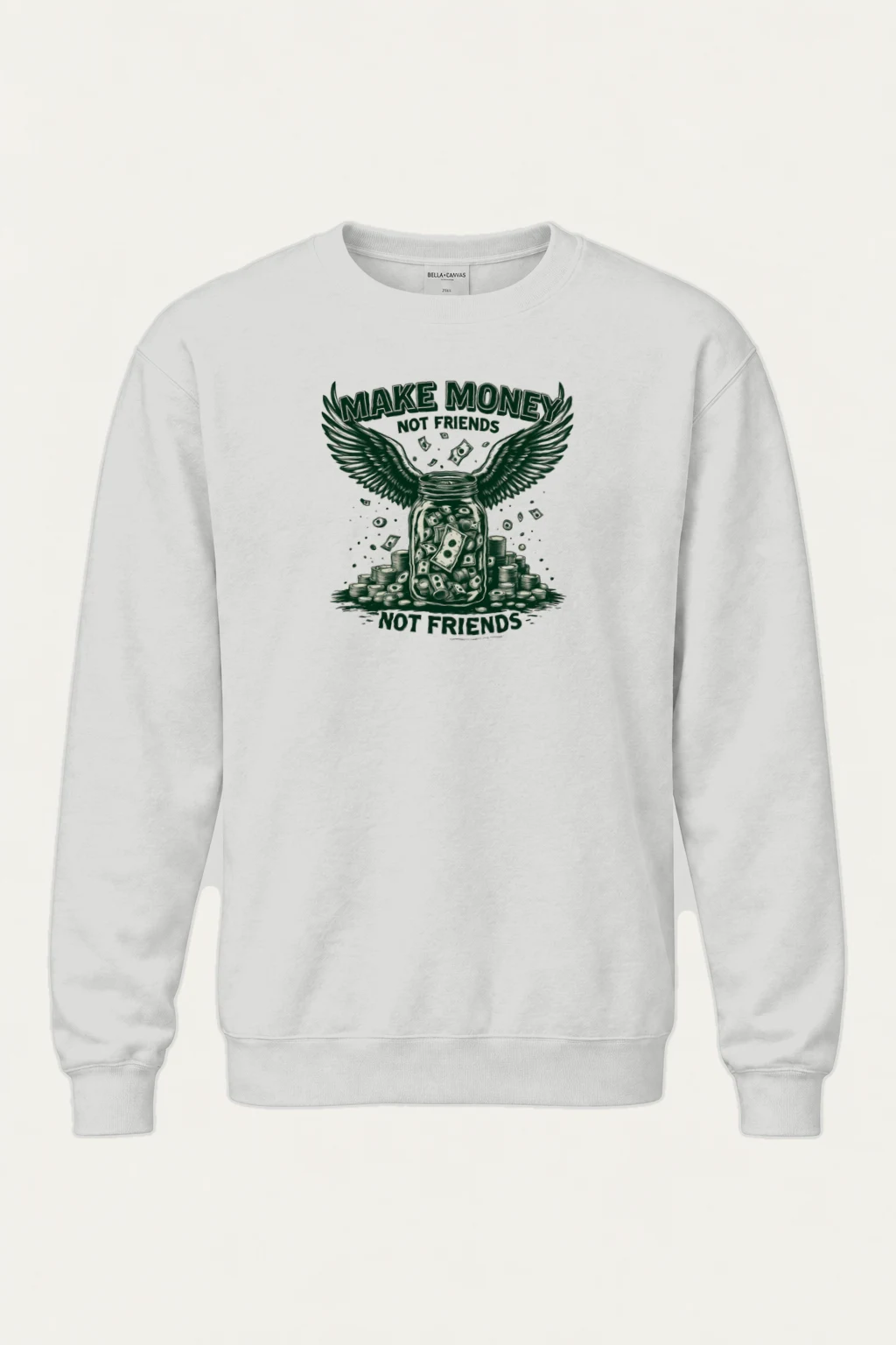 "Make Money Not Friends" Heavy Blend Unisex Crewneck Sweatshirt | Gildan 18000