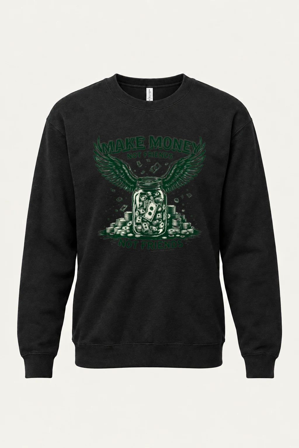"Make Money Not Friends" Heavy Blend Unisex Crewneck Sweatshirt | Gildan 18000
