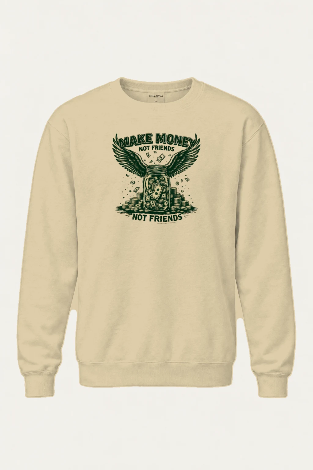"Make Money Not Friends" Heavy Blend Unisex Crewneck Sweatshirt | Gildan 18000