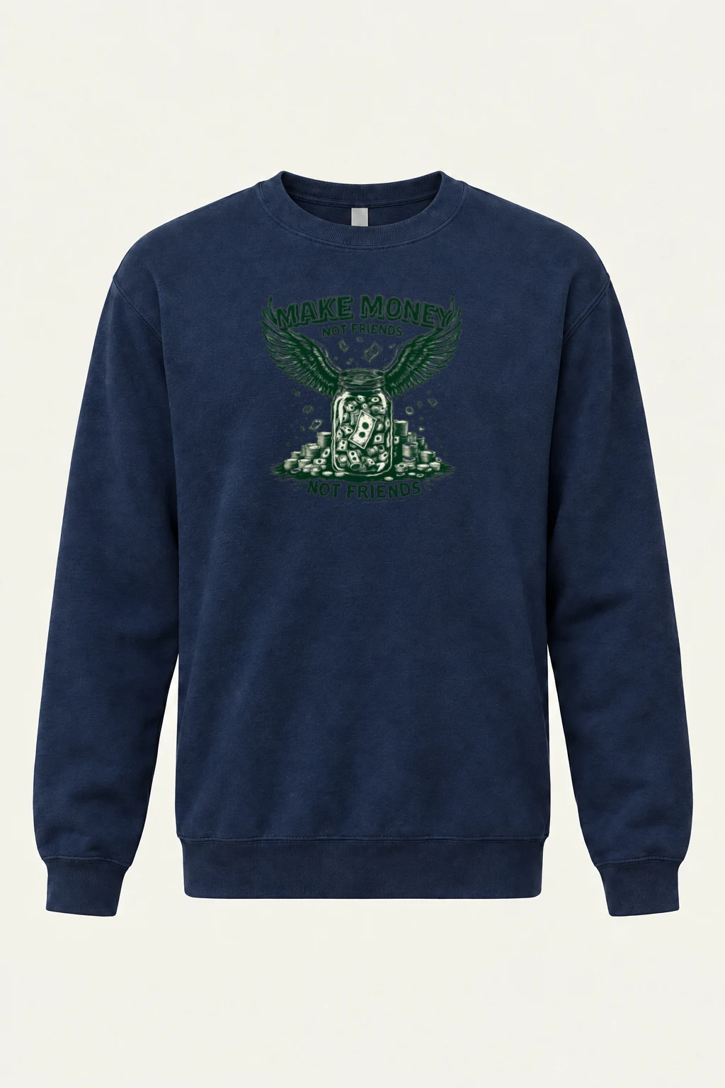 "Make Money Not Friends" Heavy Blend Unisex Crewneck Sweatshirt | Gildan 18000