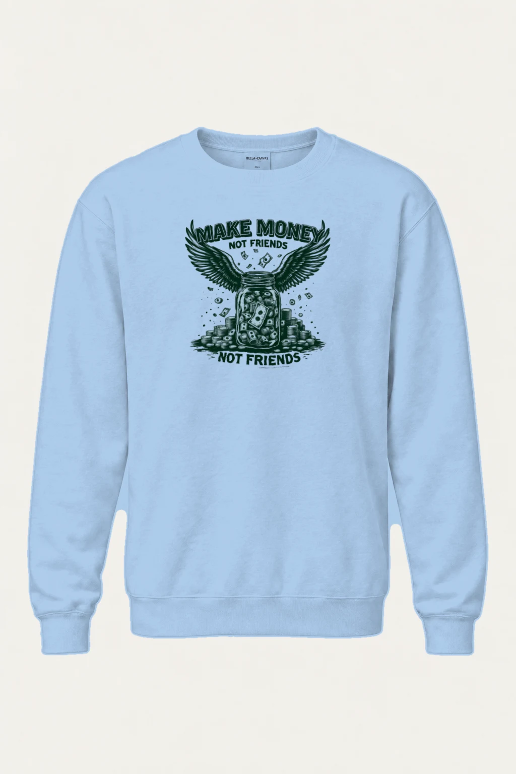 "Make Money Not Friends" Heavy Blend Unisex Crewneck Sweatshirt | Gildan 18000