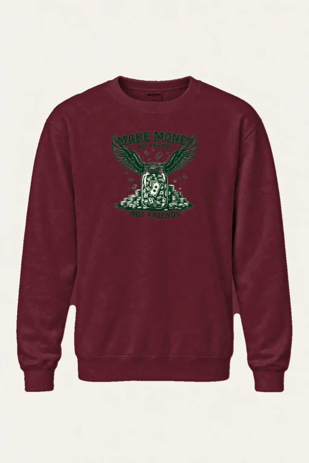 "Make Money Not Friends" Heavy Blend Unisex Crewneck Sweatshirt | Gildan 18000