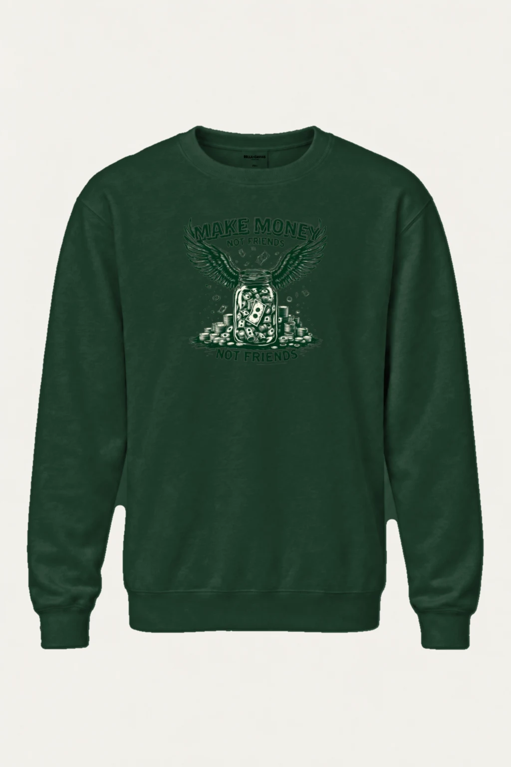"Make Money Not Friends" Heavy Blend Unisex Crewneck Sweatshirt | Gildan 18000