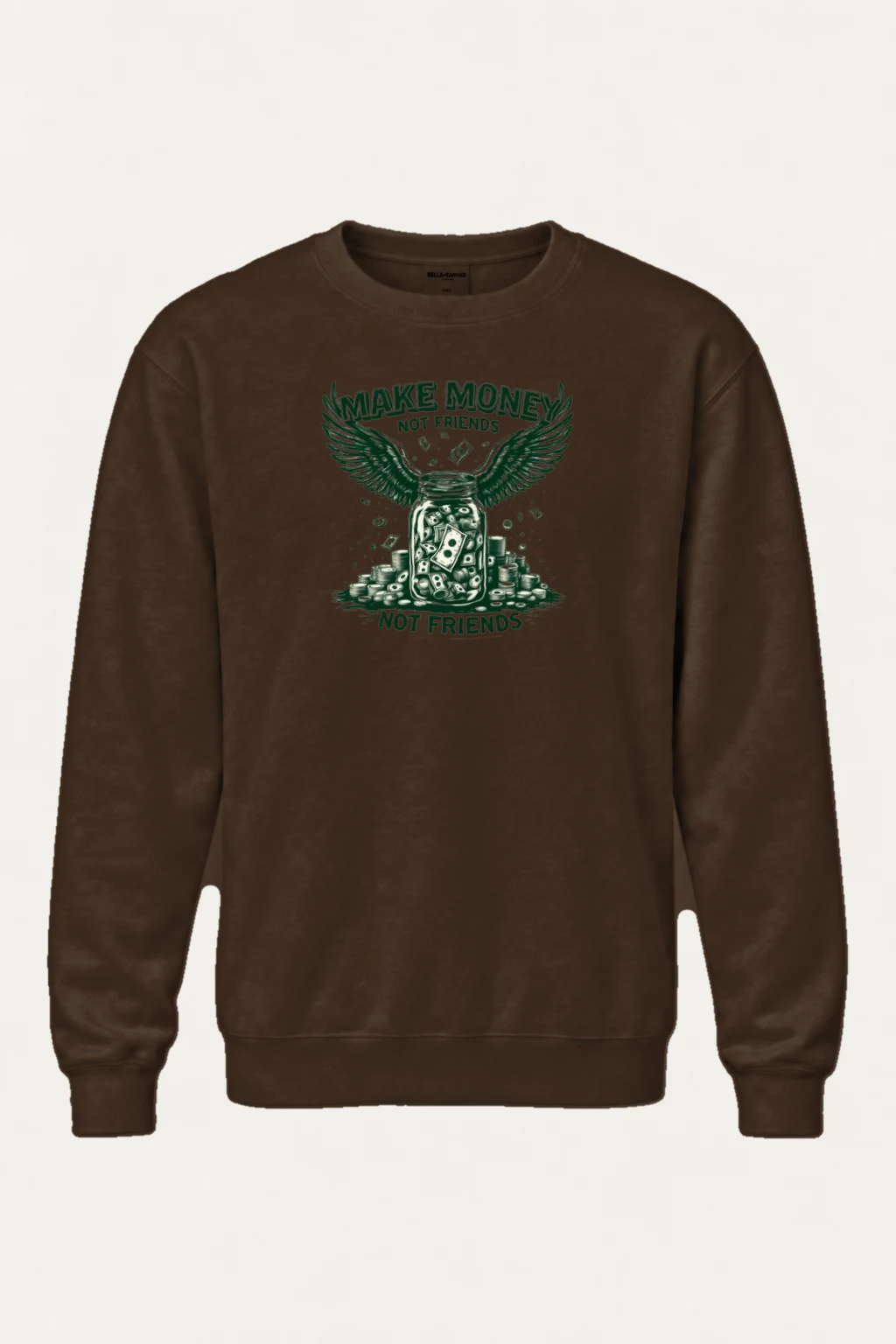 "Make Money Not Friends" Heavy Blend Unisex Crewneck Sweatshirt | Gildan 18000