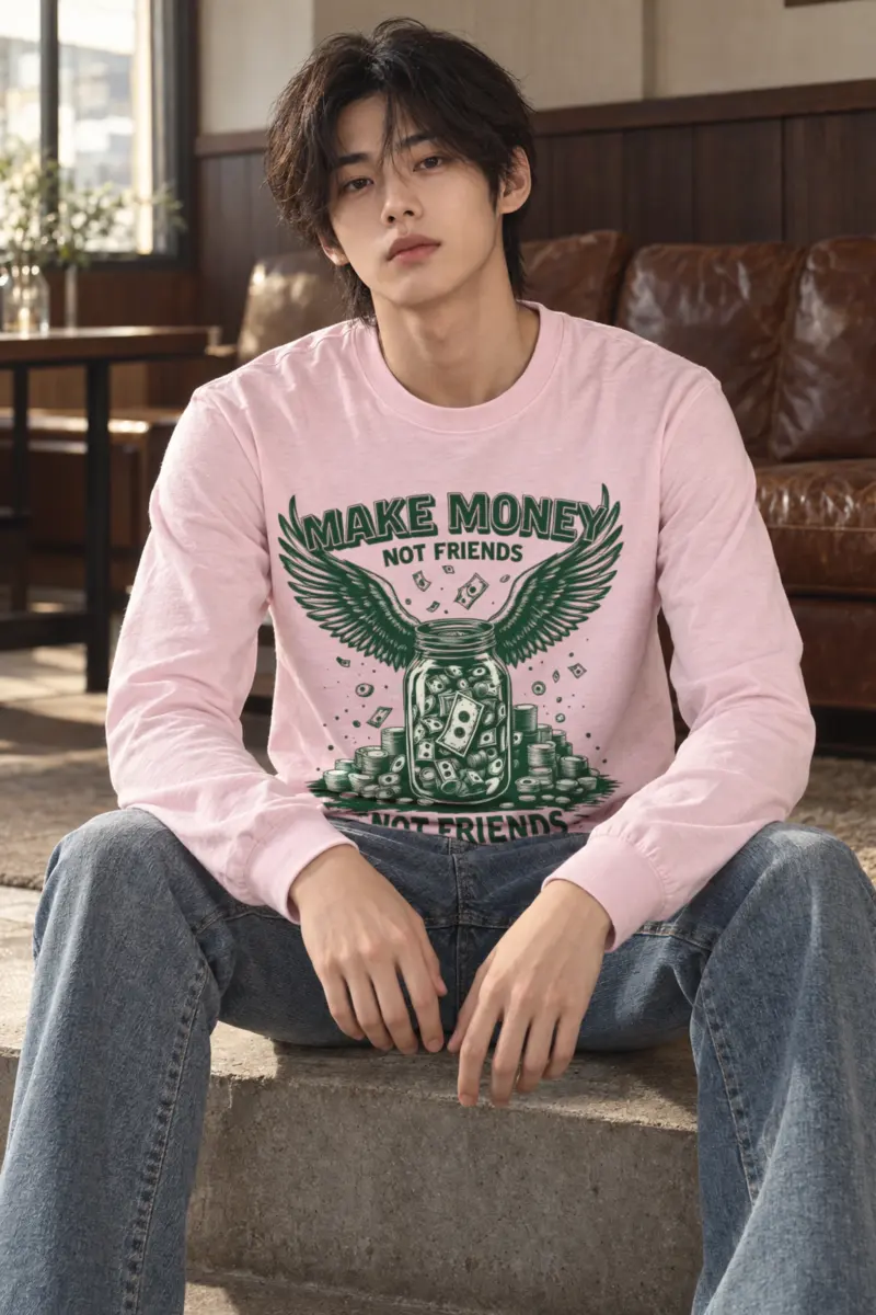 "Make Money Not Friends" Unisex Longsleeve T-shirt