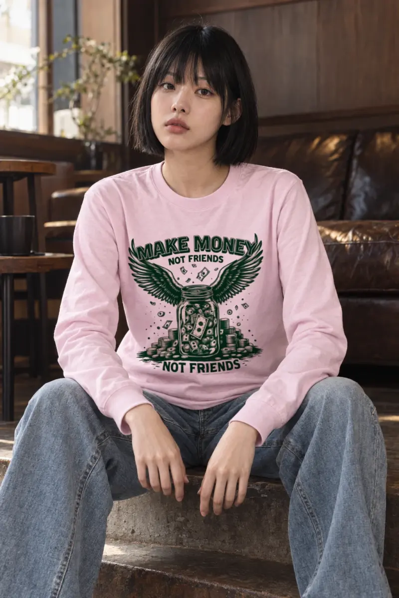 "Make Money Not Friends" Unisex Longsleeve T-shirt