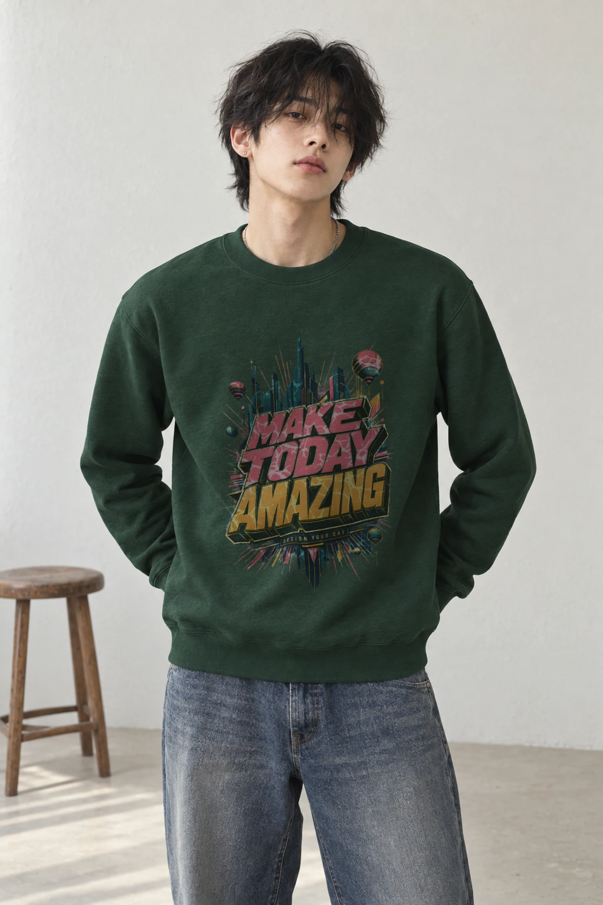 "Make Today Amazing" Heavy Blend Unisex Crewneck Sweatshirt