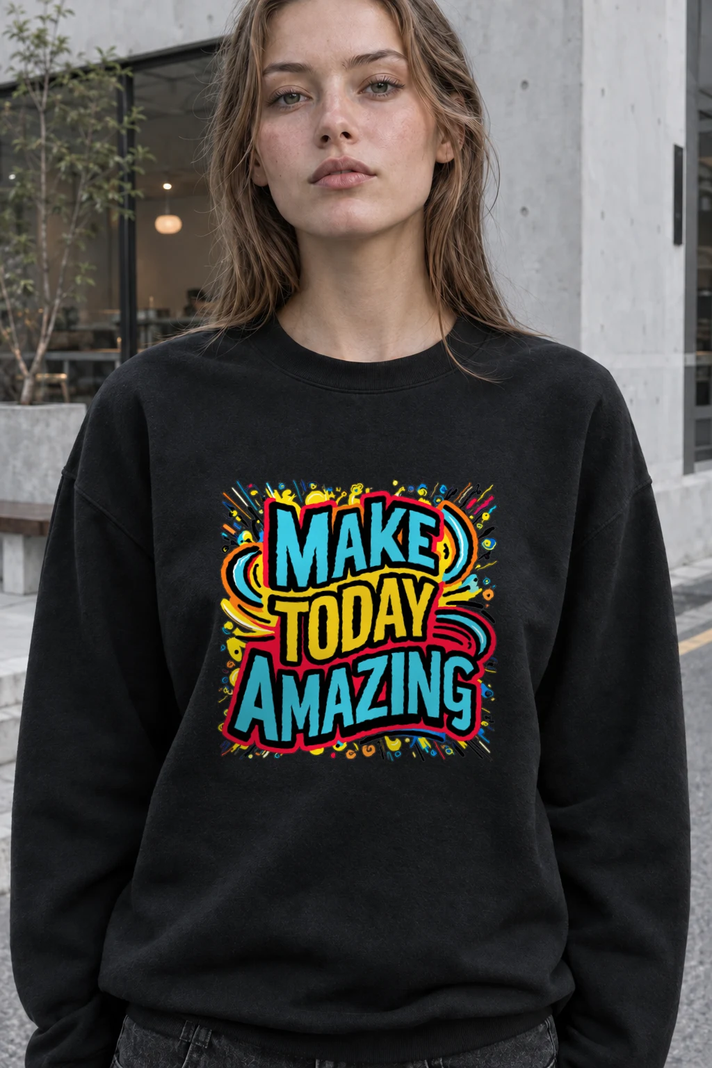 "Make Today Amazing" Heavy Blend Unisex Crewneck Sweatshirt | Gildan 18000