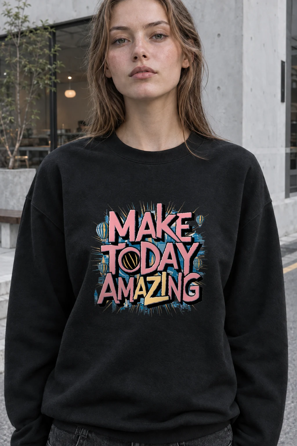 "Make Today Amazing" Heavy Blend Unisex Crewneck Sweatshirt | Gildan 18000