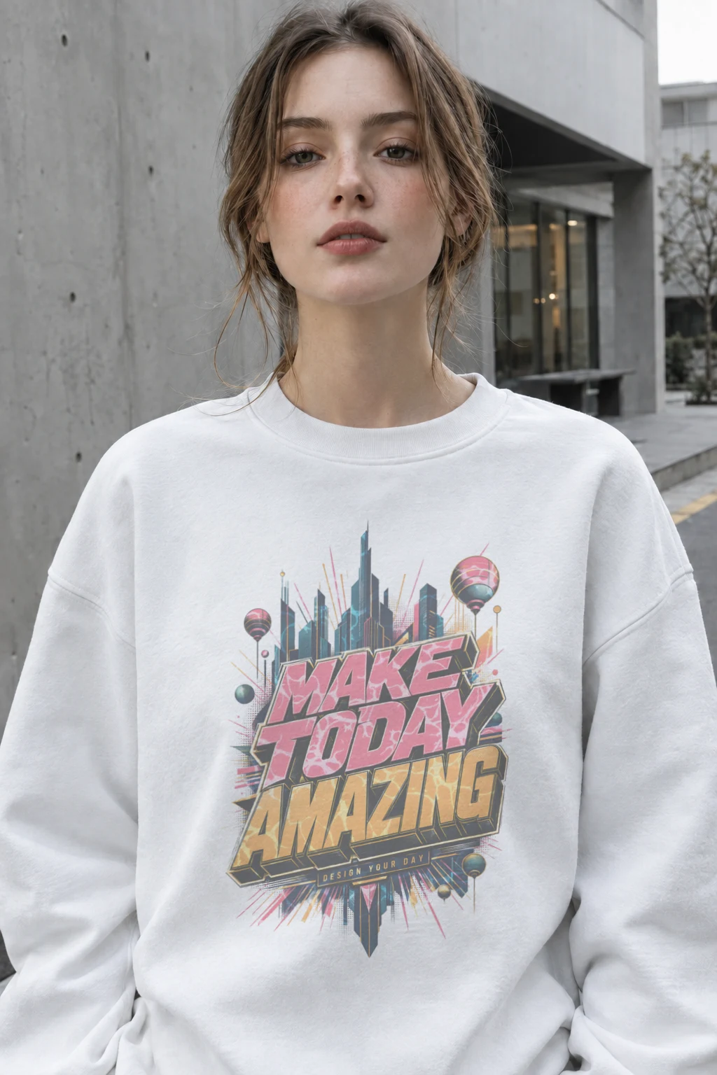 "Make Today Amazing" Heavy Blend Unisex Crewneck Sweatshirt | Gildan 18000