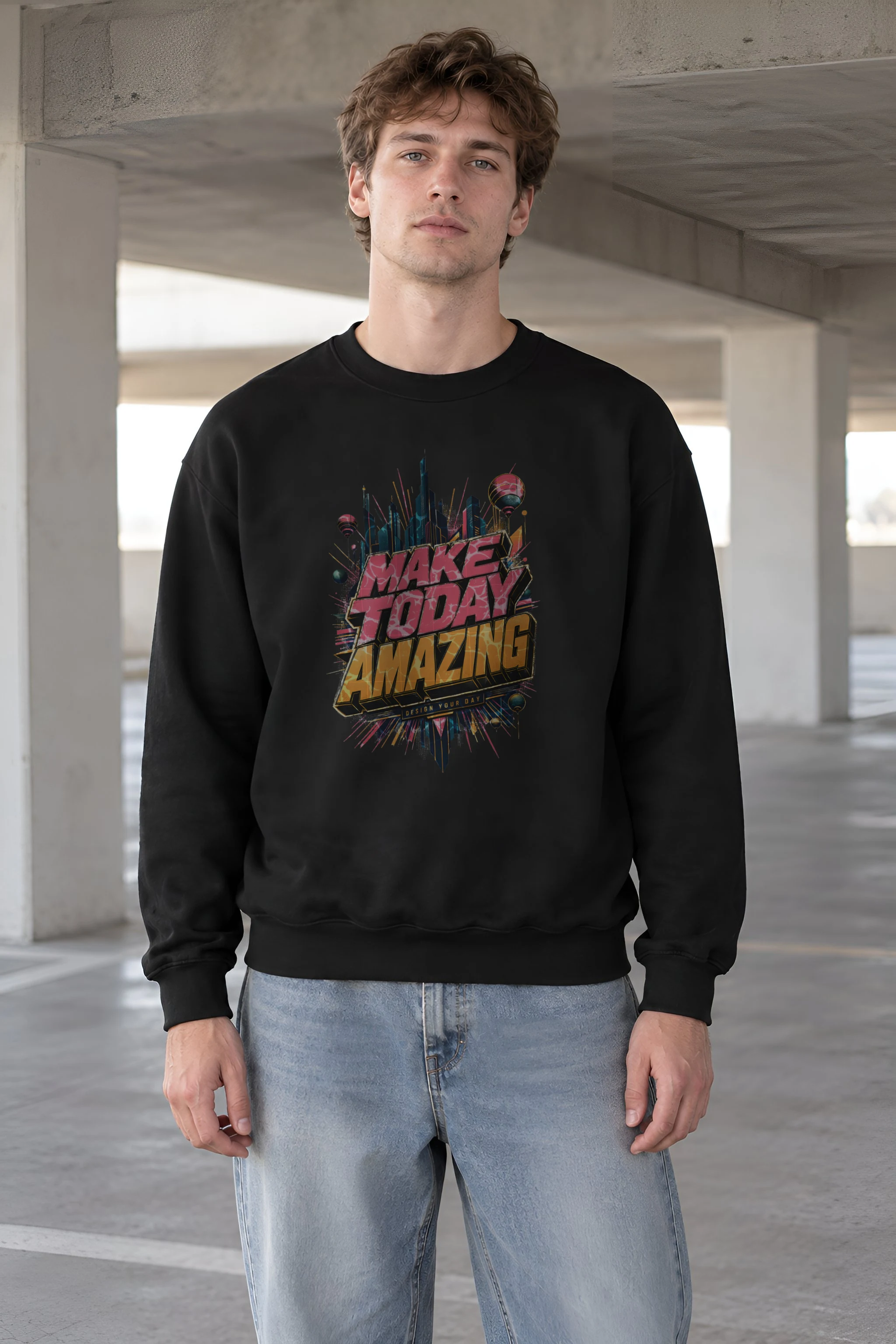 "Make Today Amazing" Heavy Blend Unisex Crewneck Sweatshirt