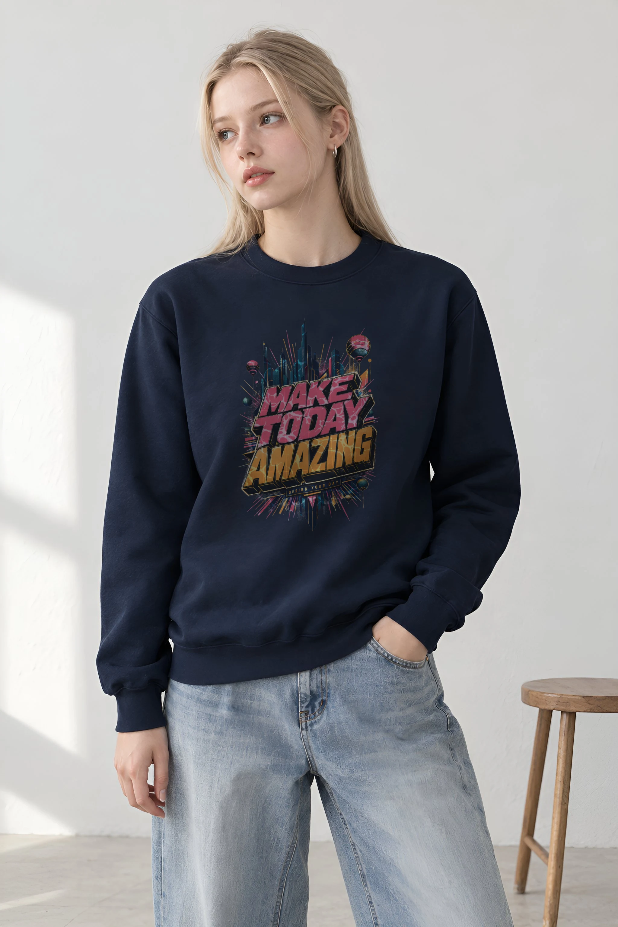 "Make Today Amazing" Heavy Blend Unisex Crewneck Sweatshirt
