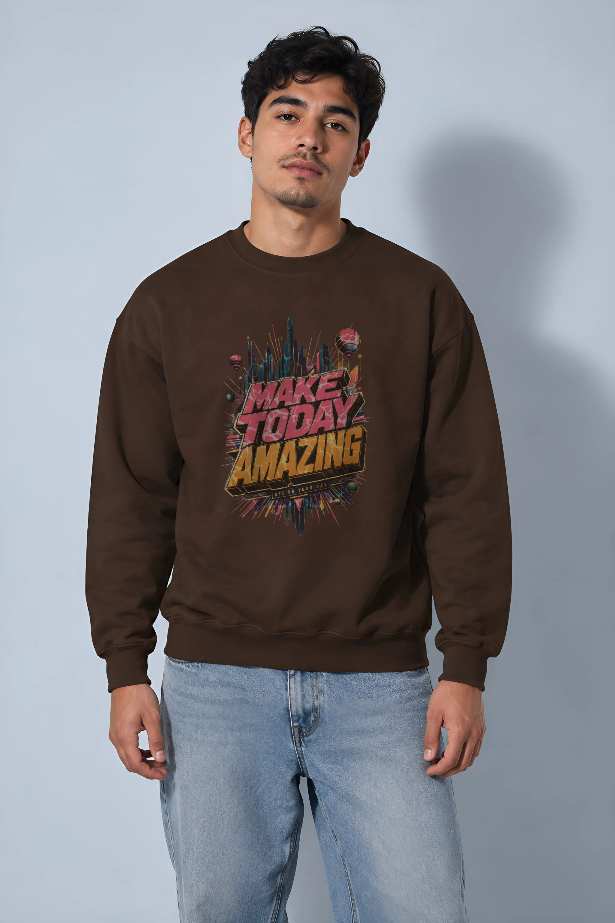 "Make Today Amazing" Heavy Blend Unisex Crewneck Sweatshirt