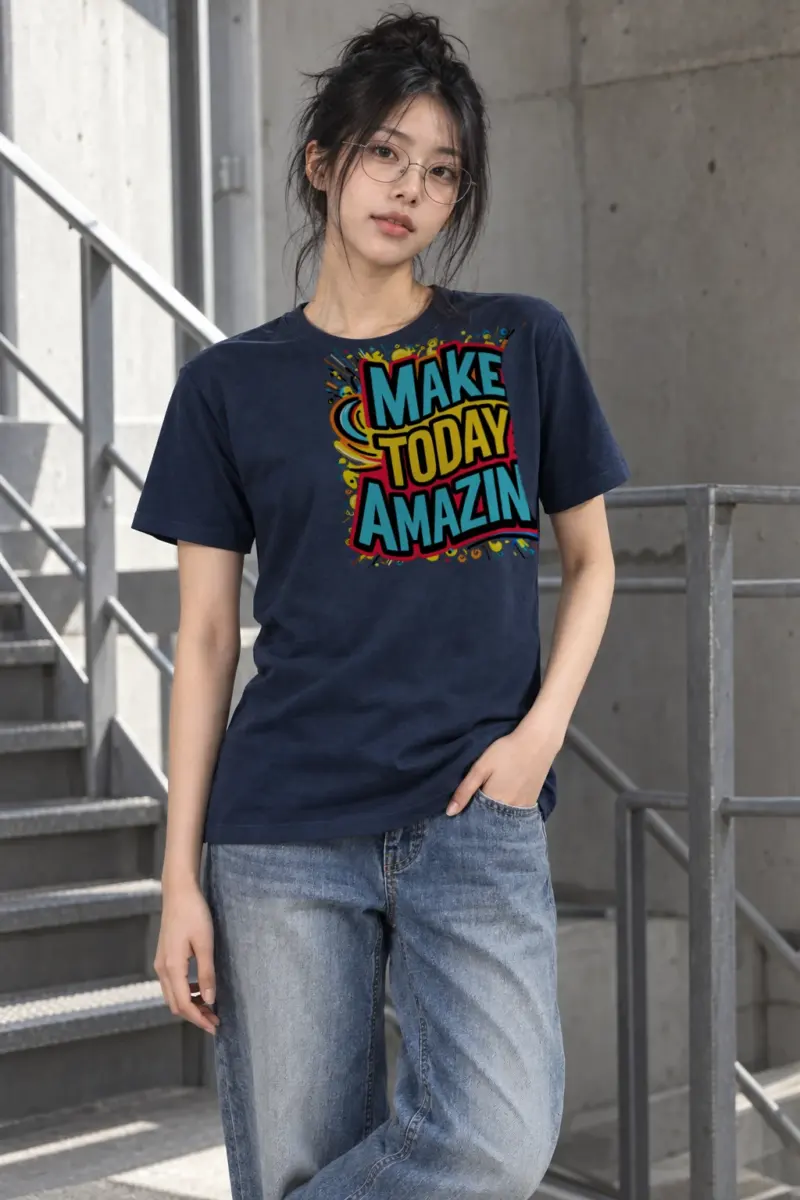 "Make Today Amazing" Heavyweight Unisex Crewneck T-shirt