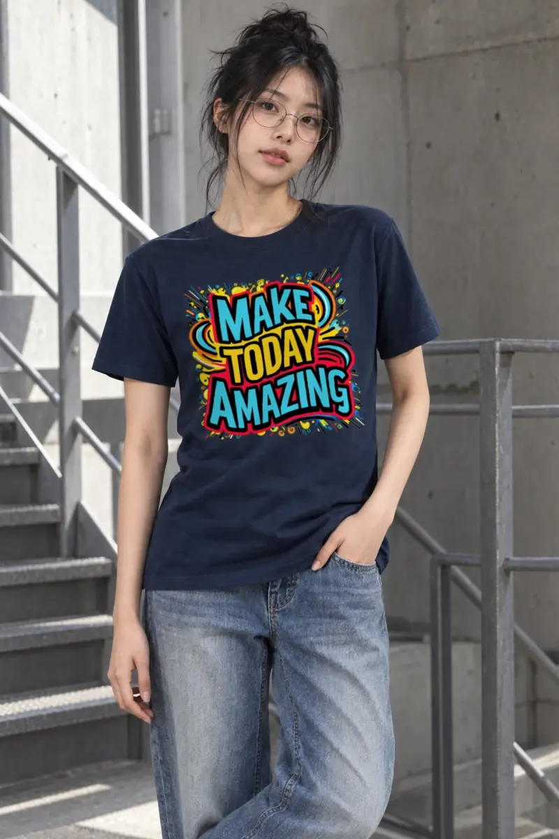 "Make Today Amazing" Heavyweight Unisex Crewneck T-shirt