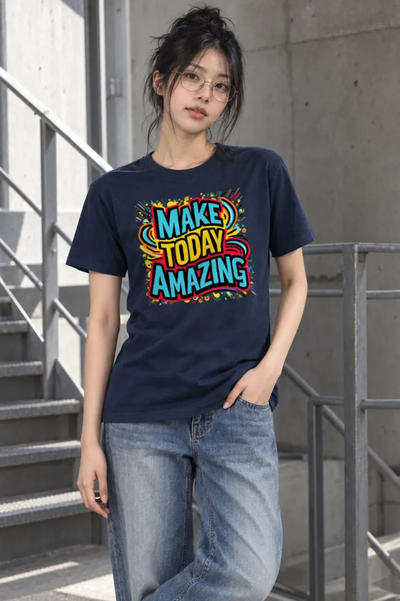 "Make Today Amazing" Heavyweight Unisex Crewneck T-shirt