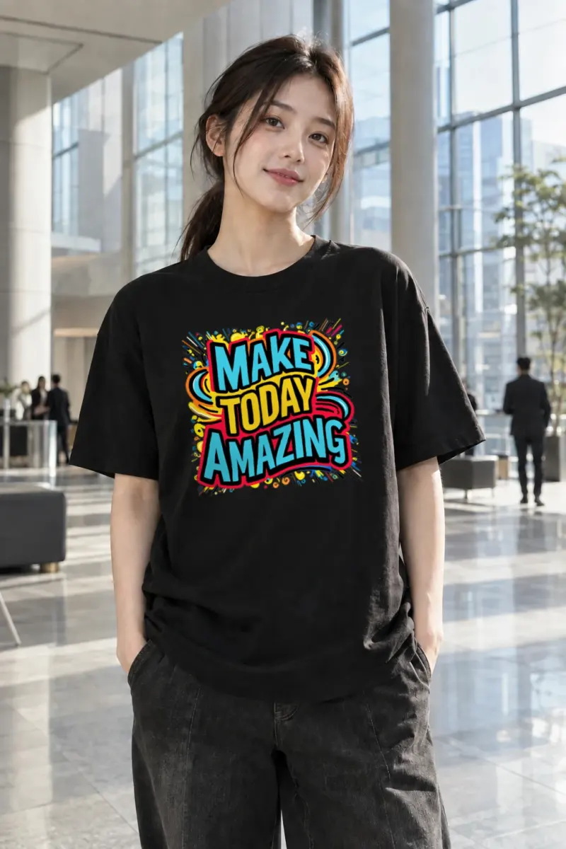 "Make Today Amazing" Heavyweight Unisex Crewneck T-shirt | Gildan 5000