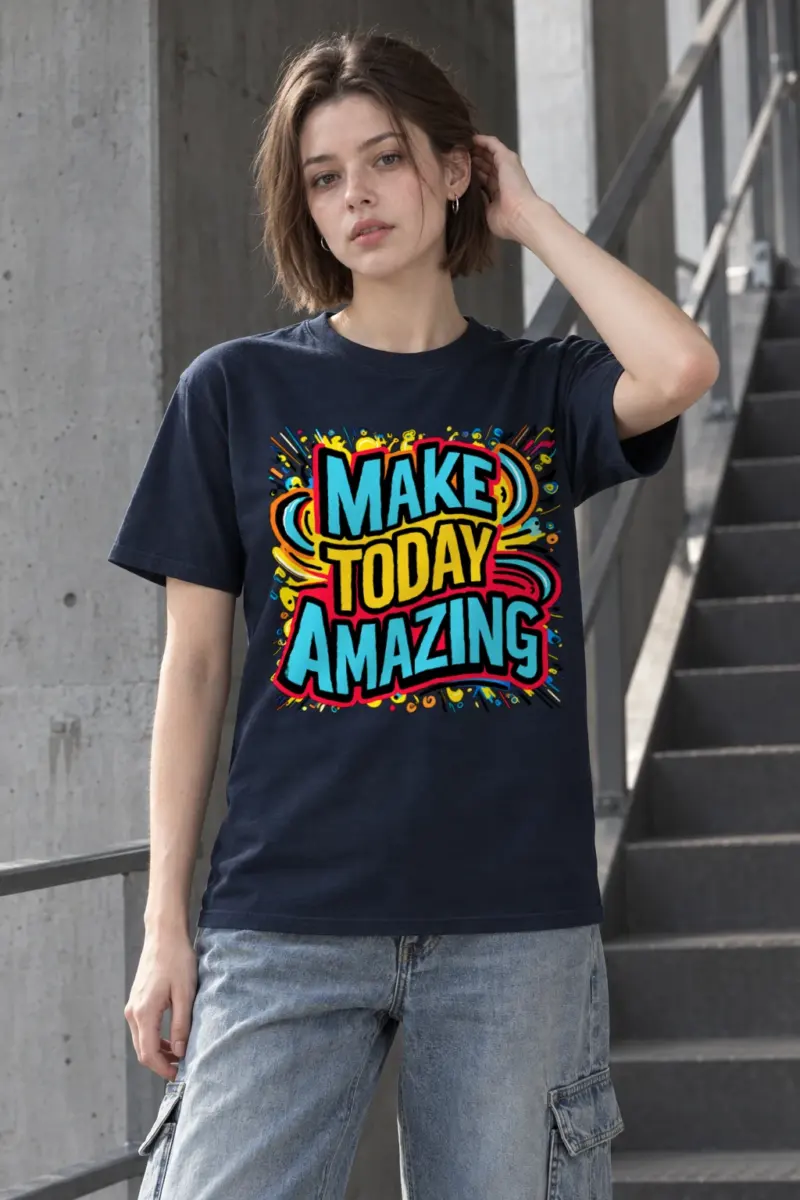 "Make Today Amazing" Heavyweight Unisex Crewneck T-shirt