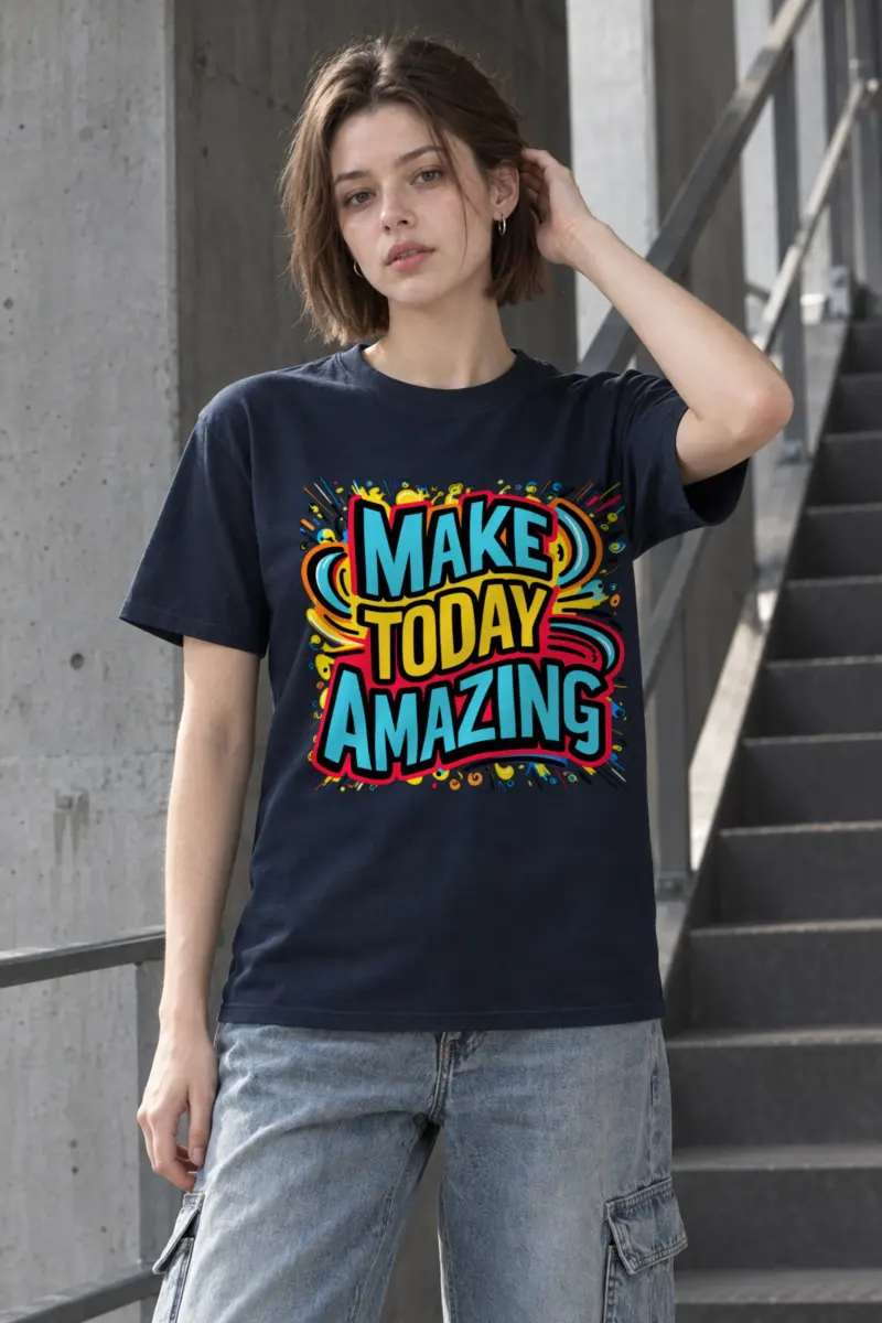 "Make Today Amazing" Heavyweight Unisex Crewneck T-shirt