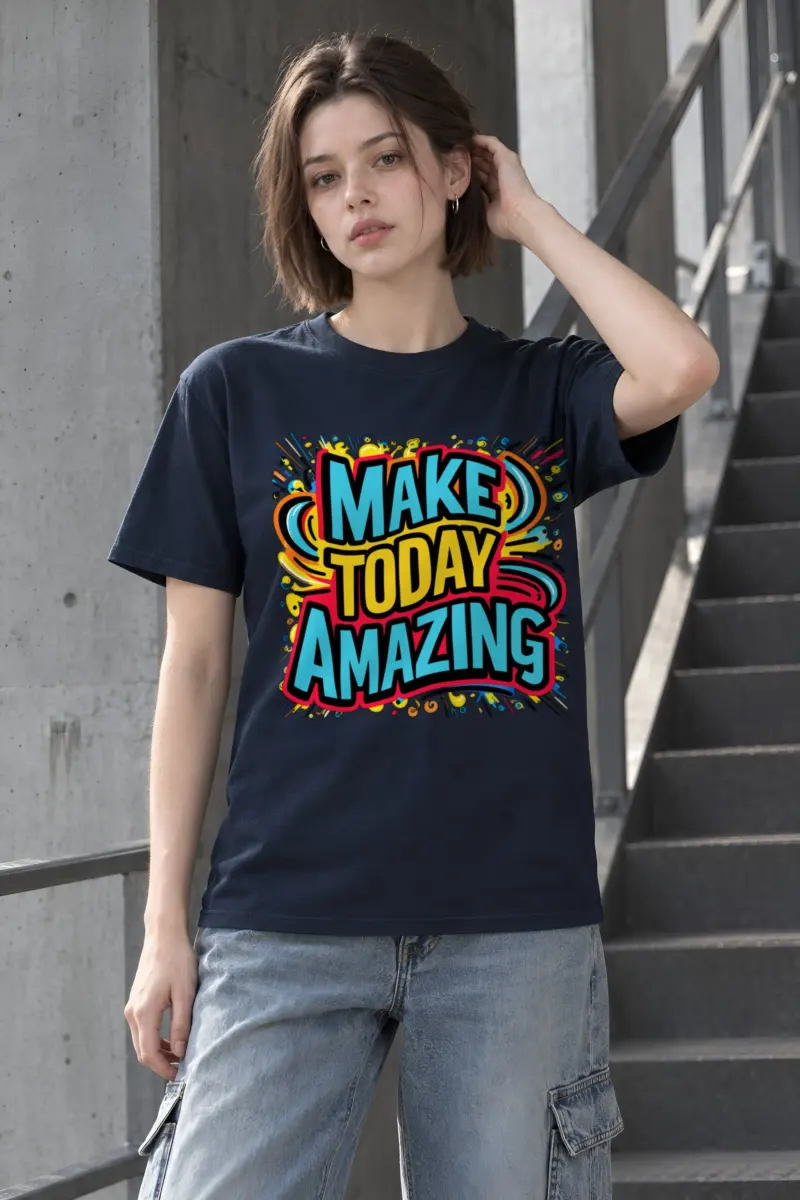 "Make Today Amazing" Heavyweight Unisex Crewneck T-shirt