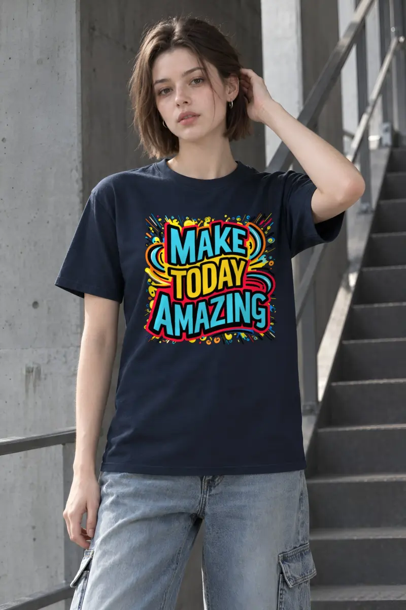 "Make Today Amazing" Heavyweight Unisex Crewneck T-shirt