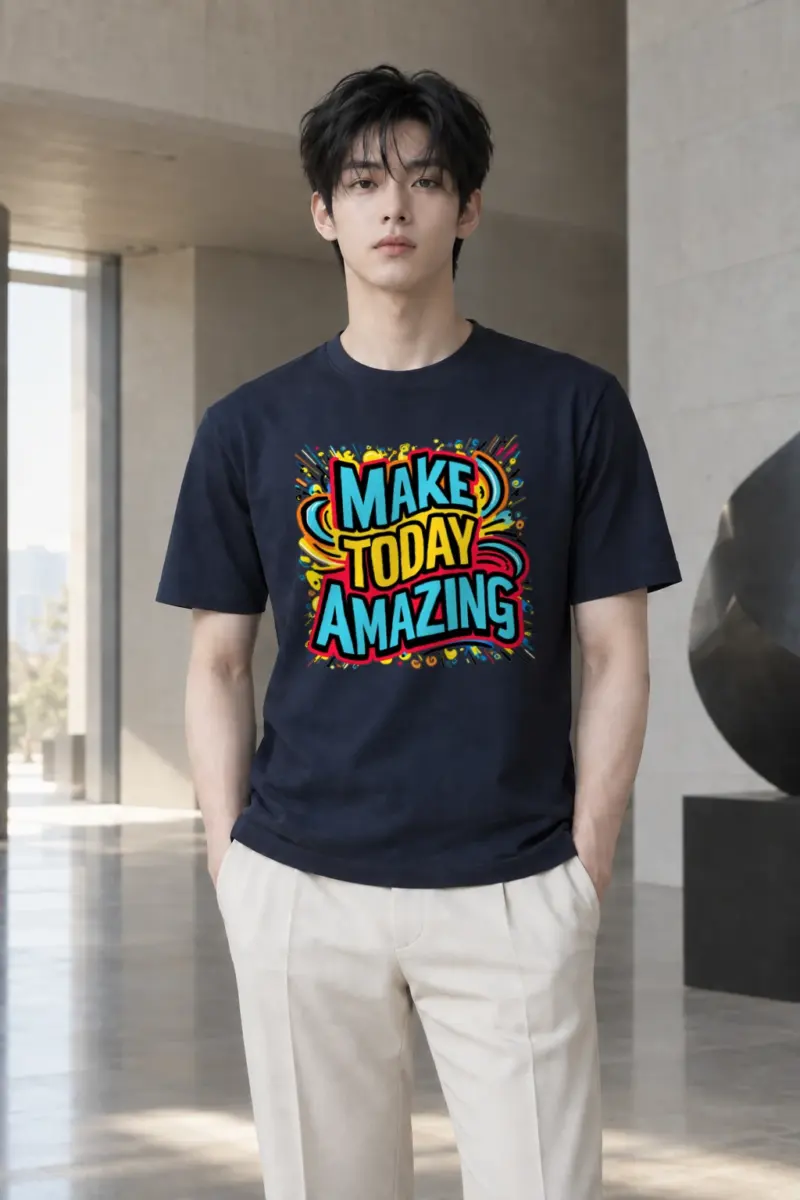 "Make Today Amazing" Heavyweight Unisex Crewneck T-shirt