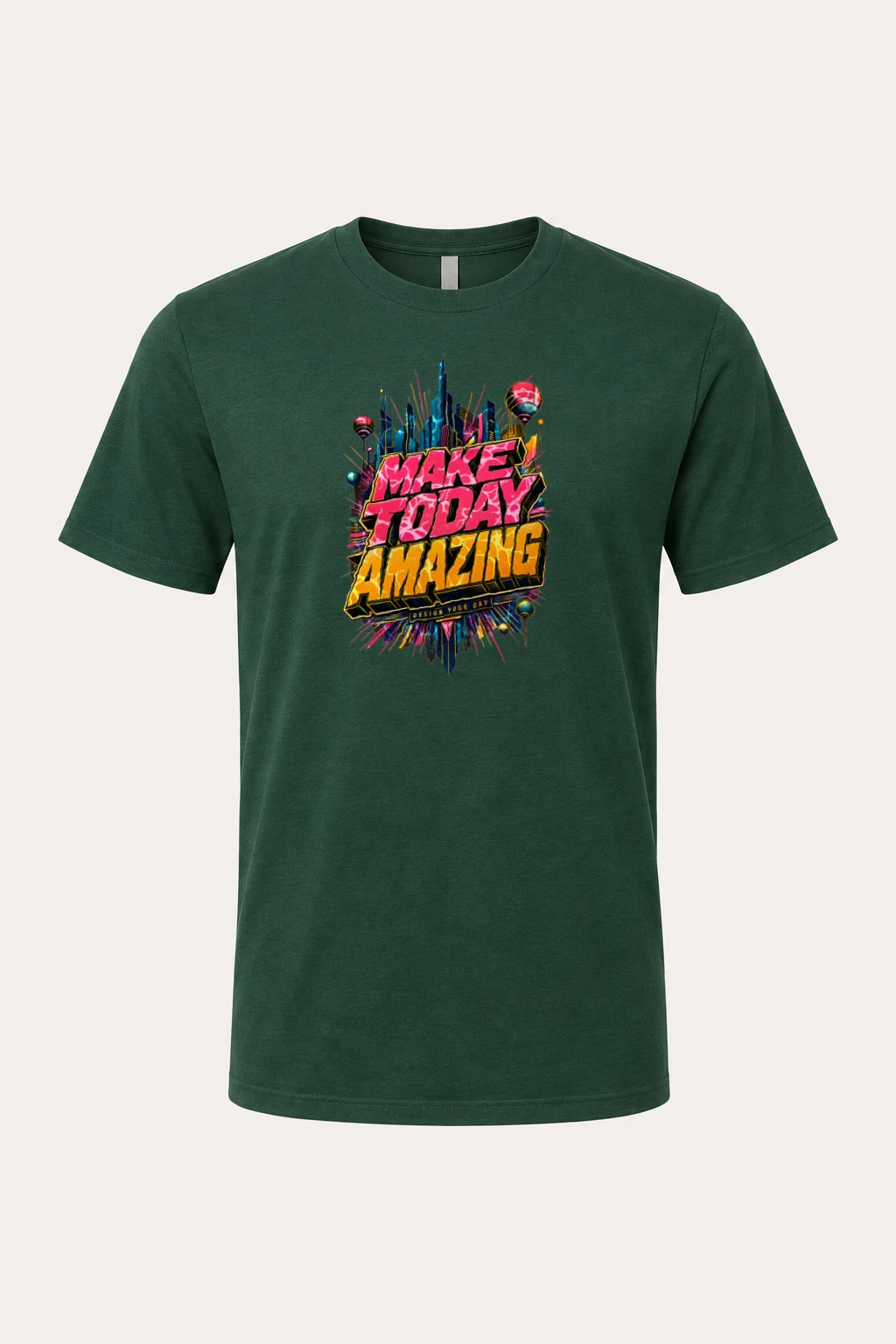 "Make Today Amazing" Heavyweight Unisex Crewneck T-shirt | Gildan 5000
