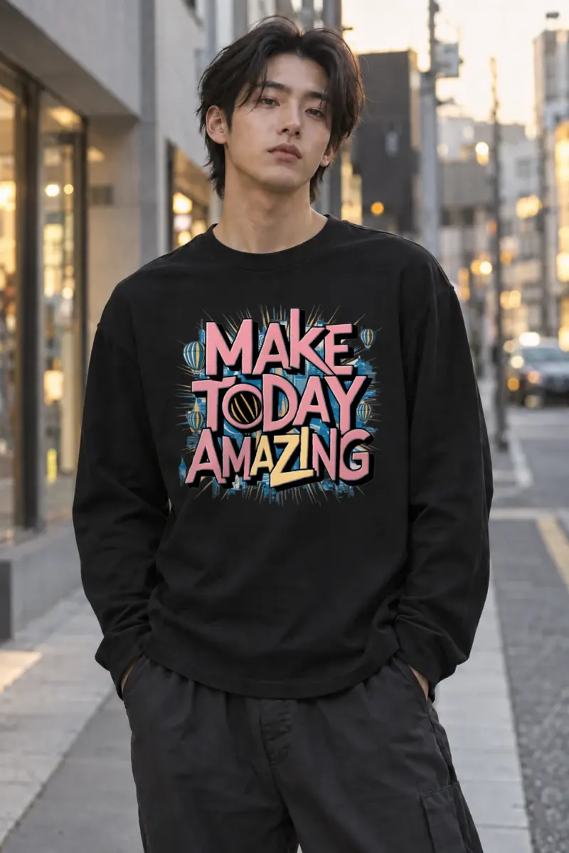 "Make Today Amazing" Unisex Longsleeve T-shirt | Gildan 2400
