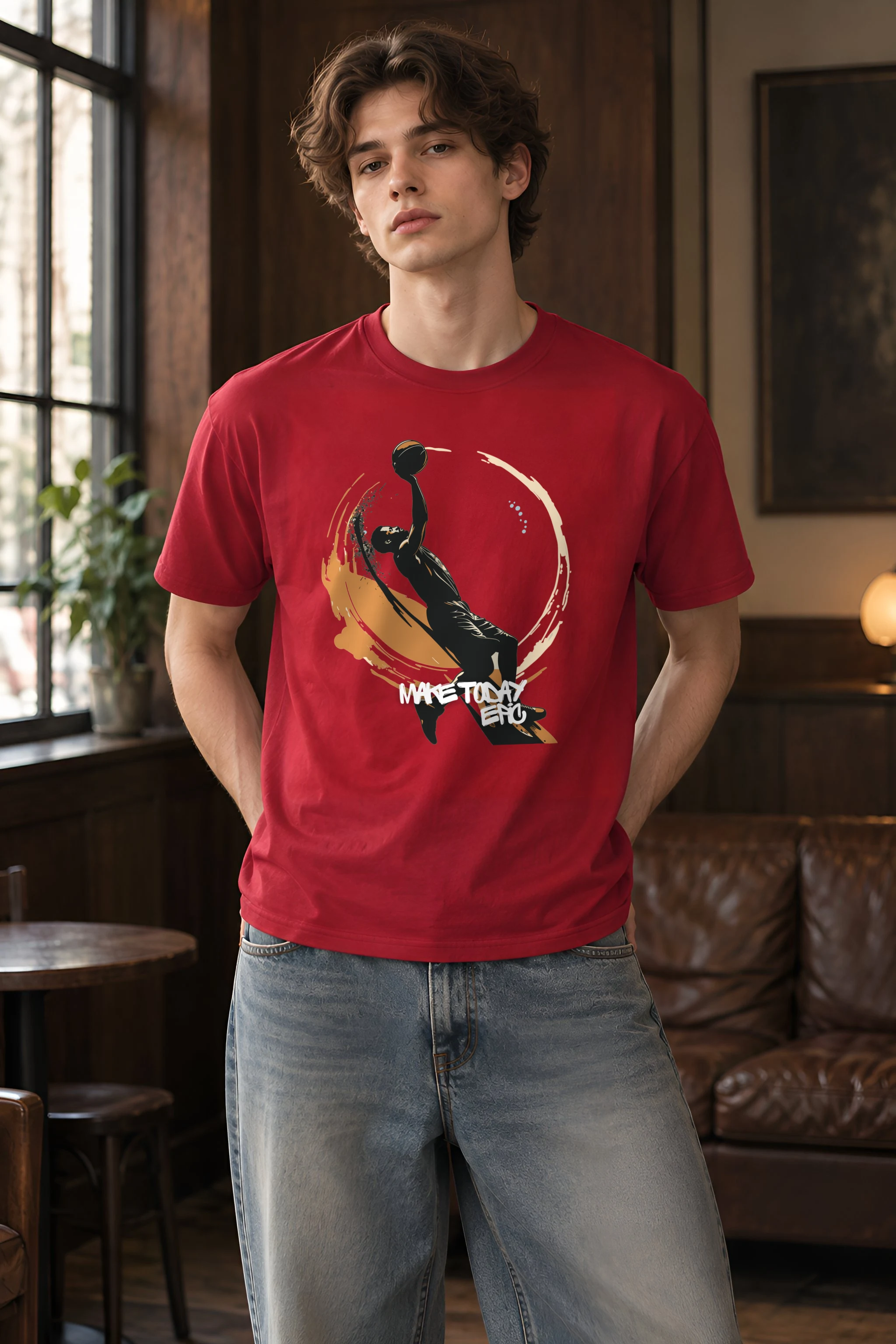 "Make Today Epic" Heavyweight Unisex Crewneck T-shirt