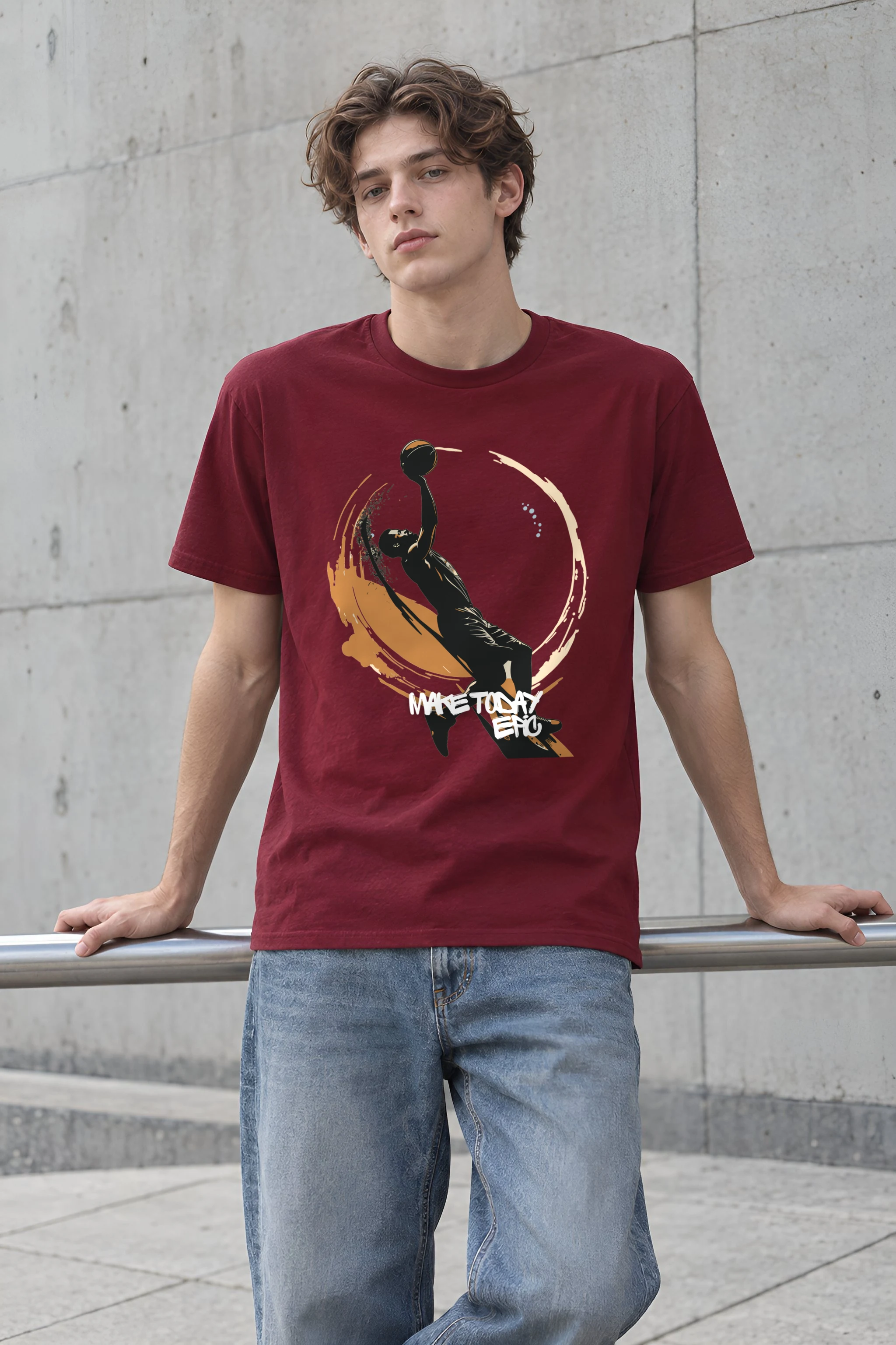"Make Today Epic" Heavyweight Unisex Crewneck T-shirt