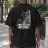 "Manhattan Bridge Homeward On Foot" Men's Oversized Heavyweight Crewneck T-Shirt