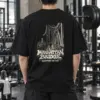 "Manhattan Bridge Homeward On Foot" Men's Oversized Heavyweight Crewneck T-Shirt