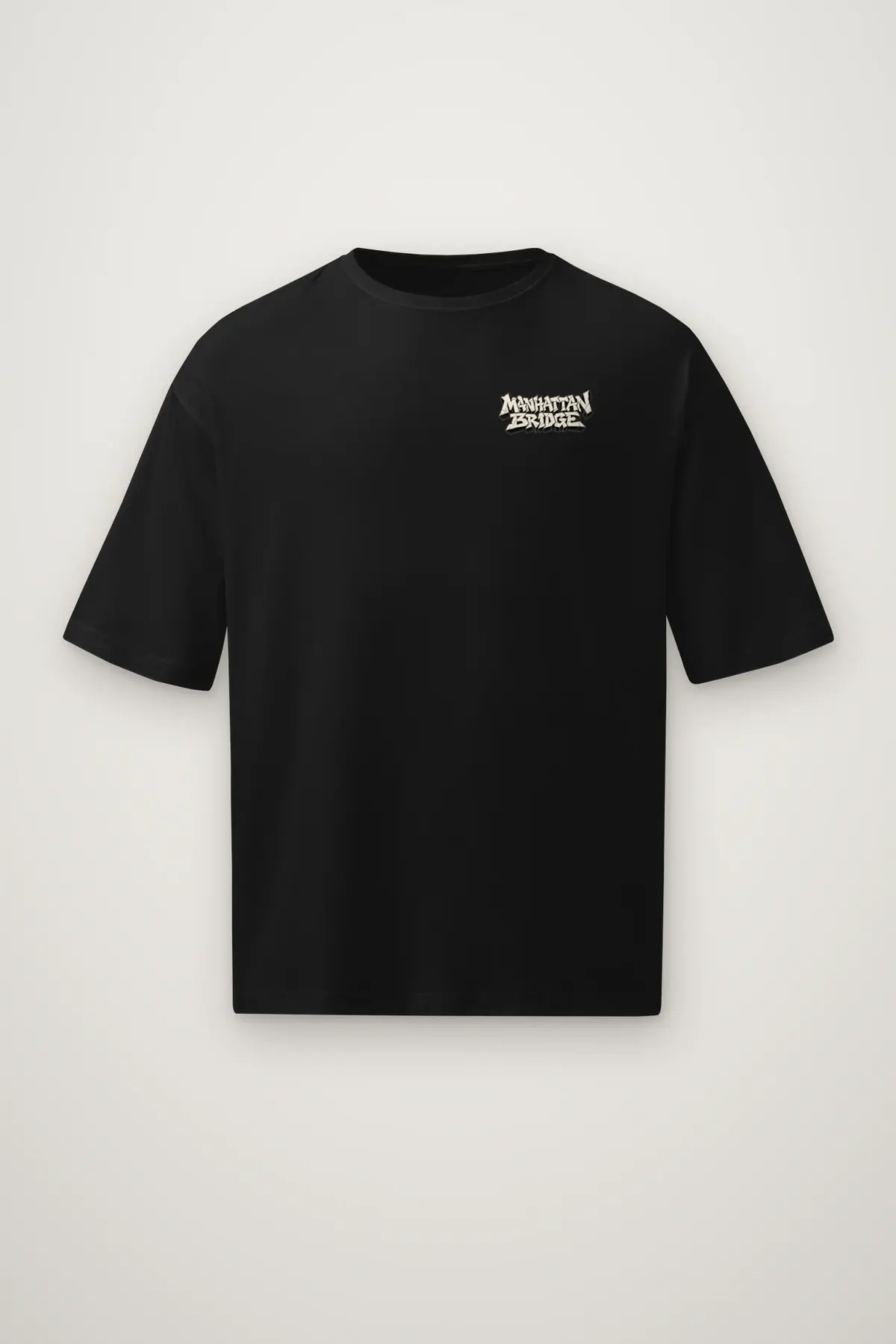 "Manhattan Bridge Homeward On Foot" Men's Oversized Heavyweight Crewneck T-Shirt