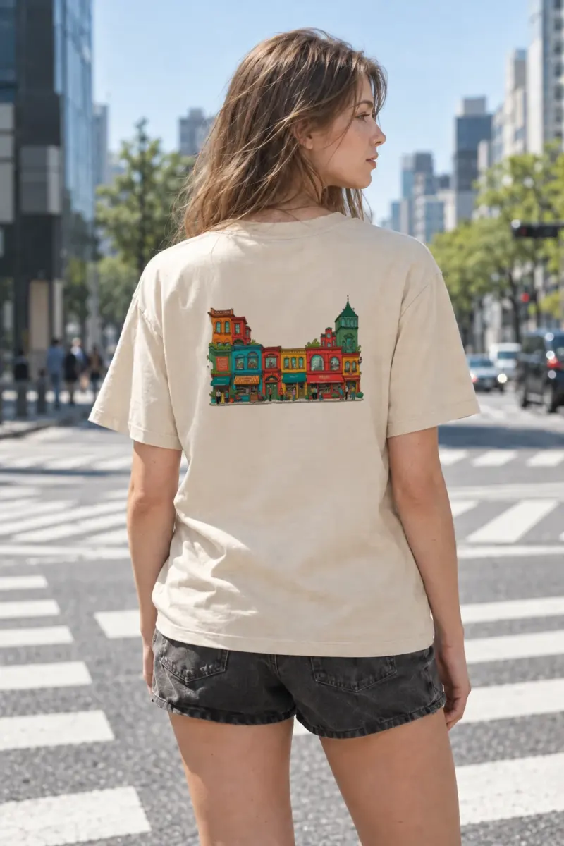 “Market Muse Streets” Heavyweight Unisex Crewneck T-shirt | Gildan 5000