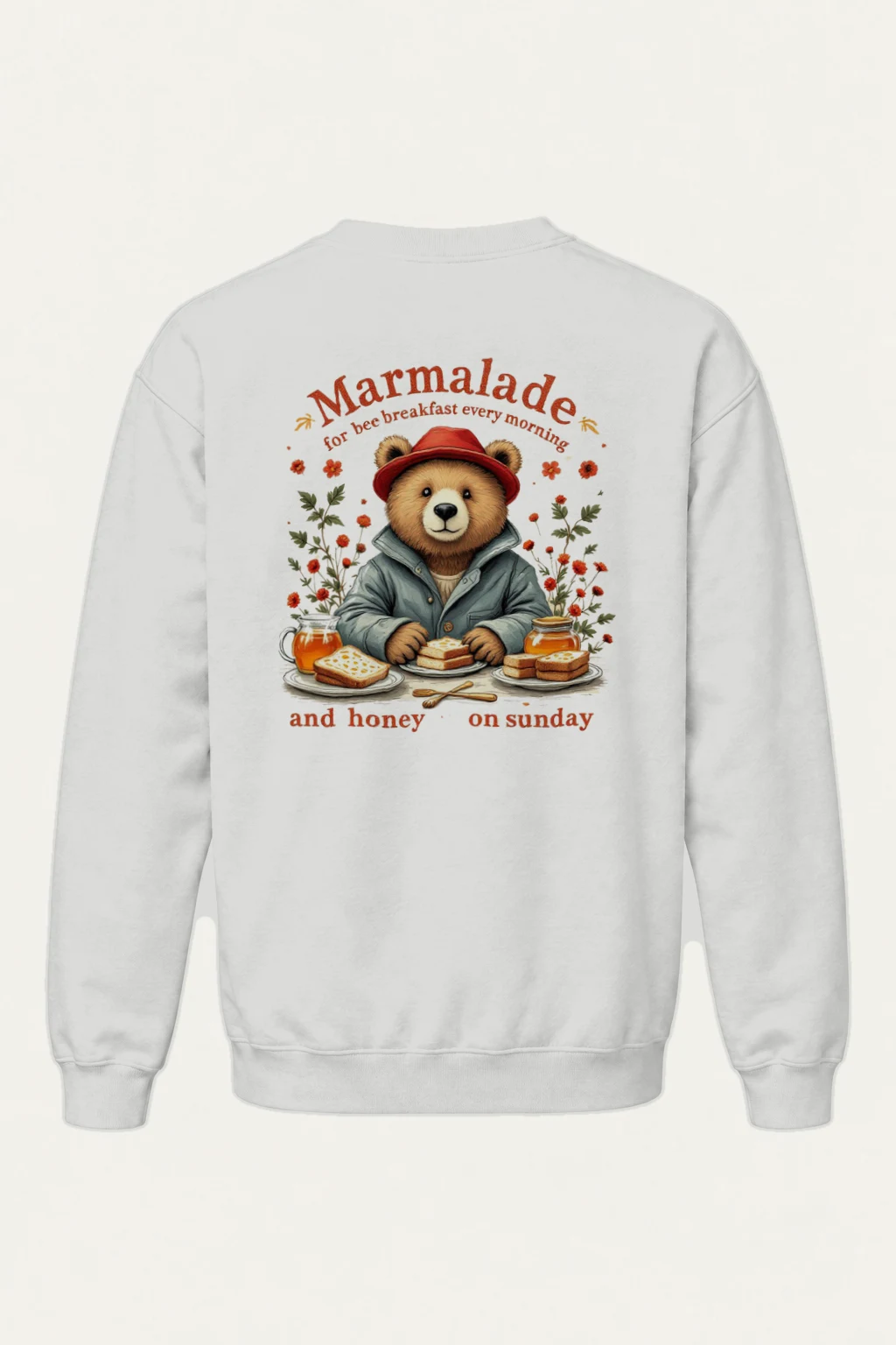 "Marmalade Bee Breakfast" Heavy Blend Unisex Crewneck Sweatshirt | Gildan 18000