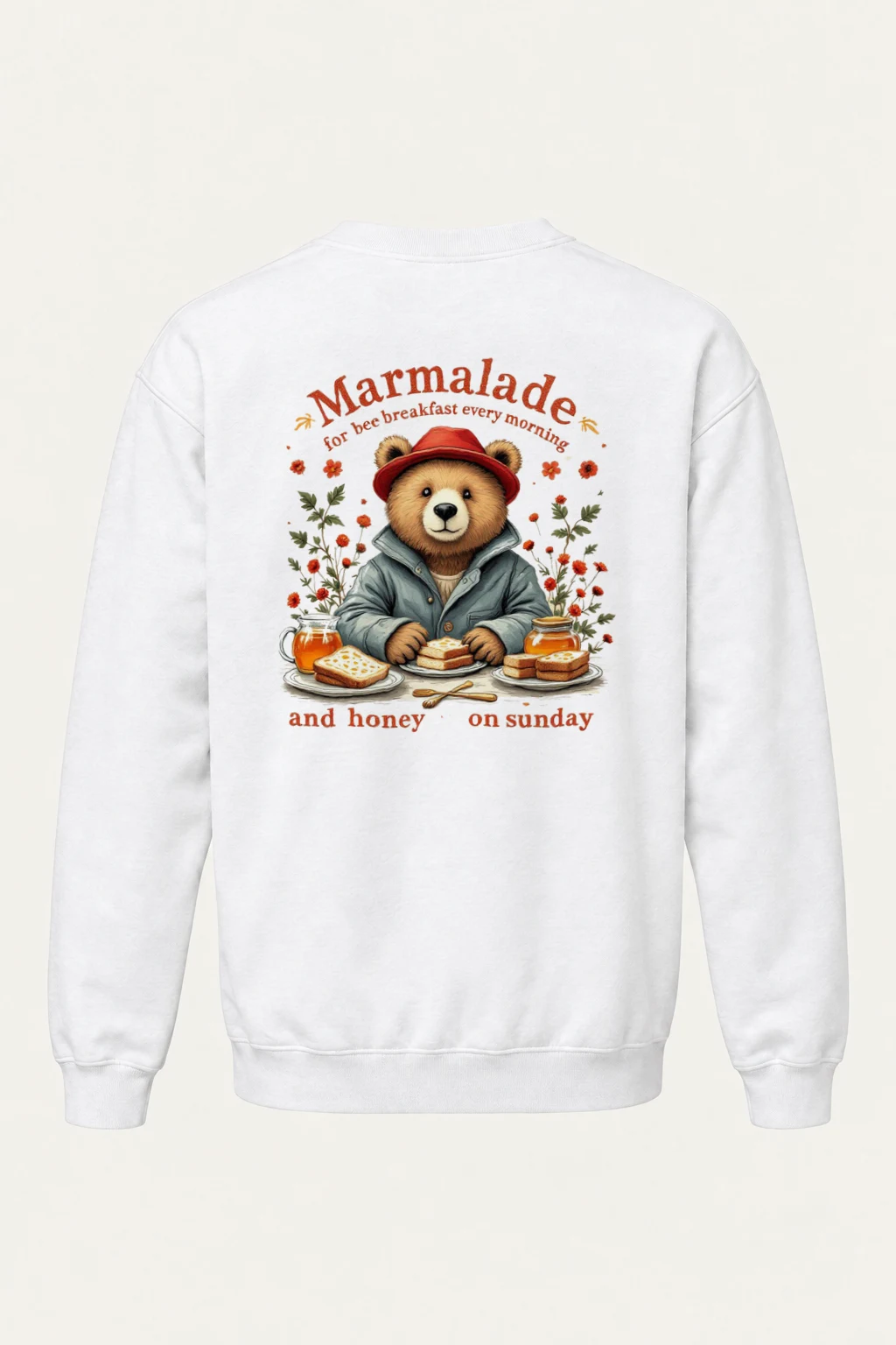 "Marmalade Bee Breakfast" Heavy Blend Unisex Crewneck Sweatshirt | Gildan 18000